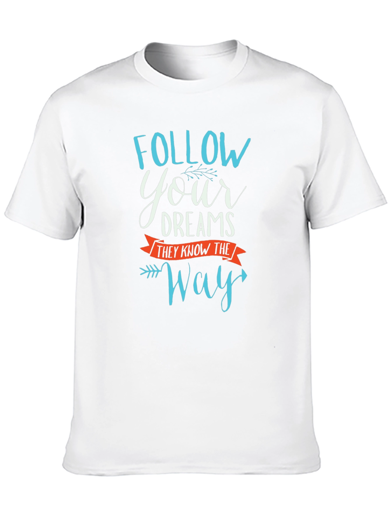 Follow Your Dreams Graphic Tee - Motivational Black T-Shirt
