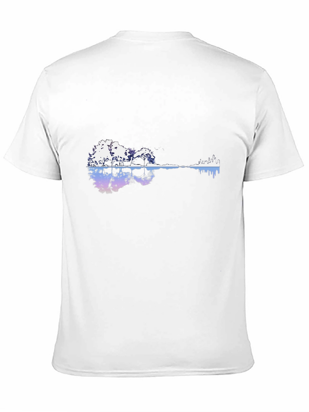 Nature Guitar Graphic Black T-Shirt