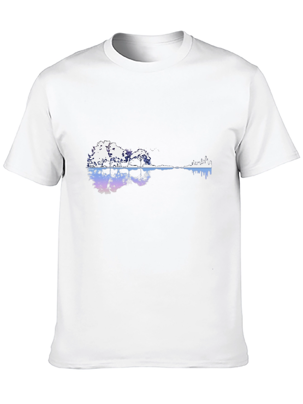 Nature Guitar Graphic Black T-Shirt