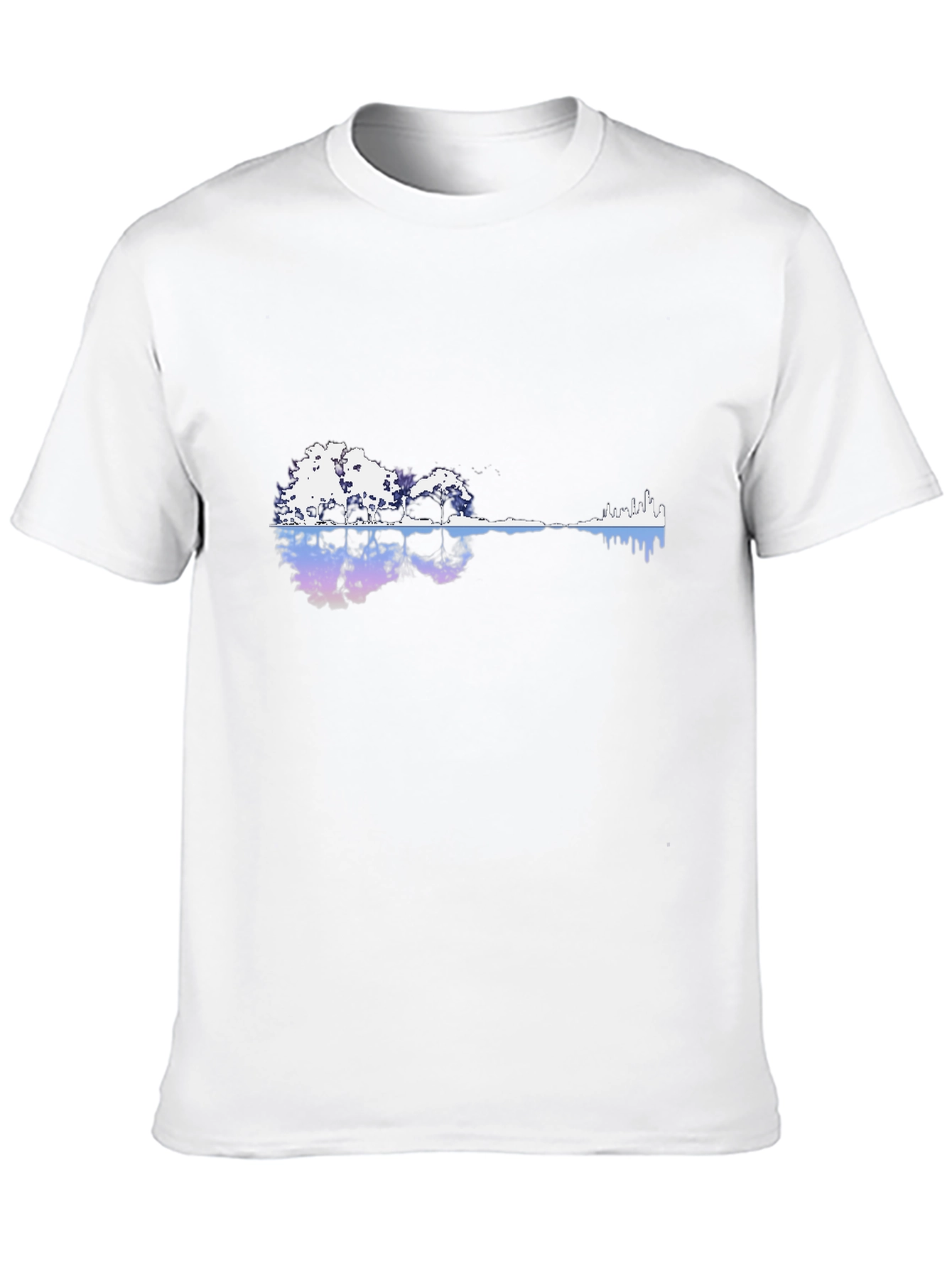 Nature Guitar Graphic Black T-Shirt