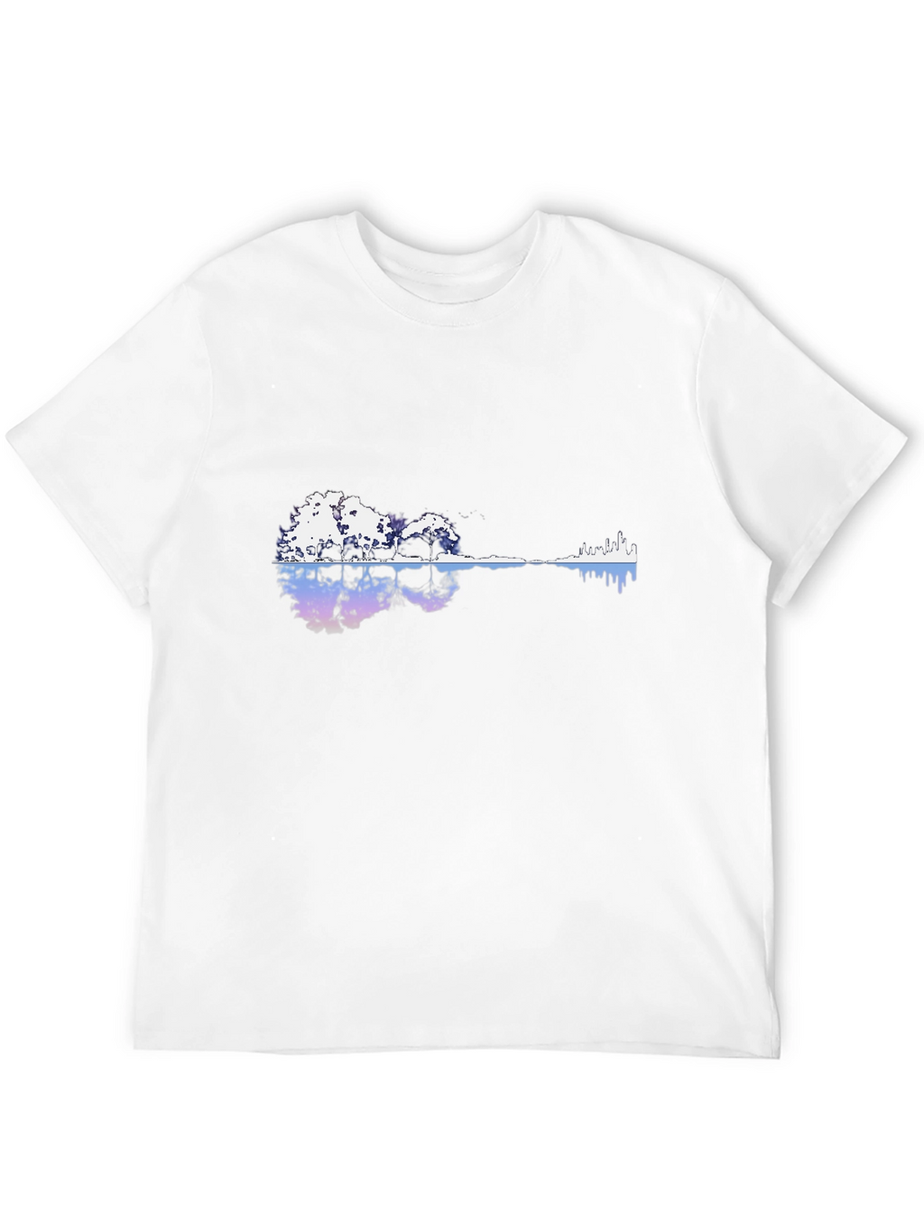 Nature Guitar Graphic Black T-Shirt