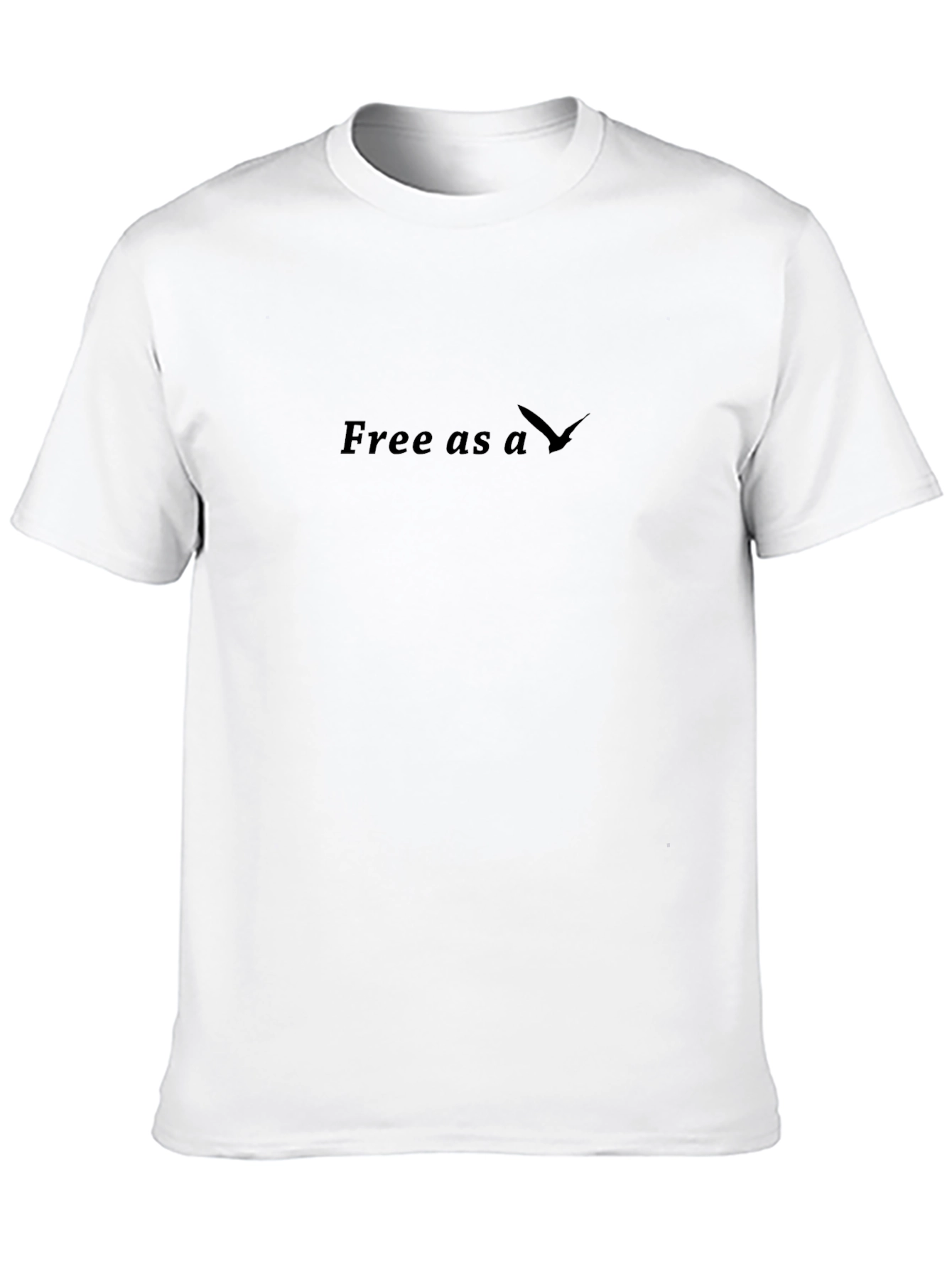 Free as a Bird Graphic Tee - Black Cotton T-Shirt