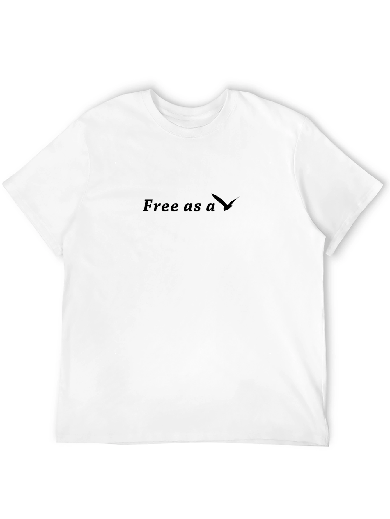 Free as a Bird Graphic Tee - Black Cotton T-Shirt