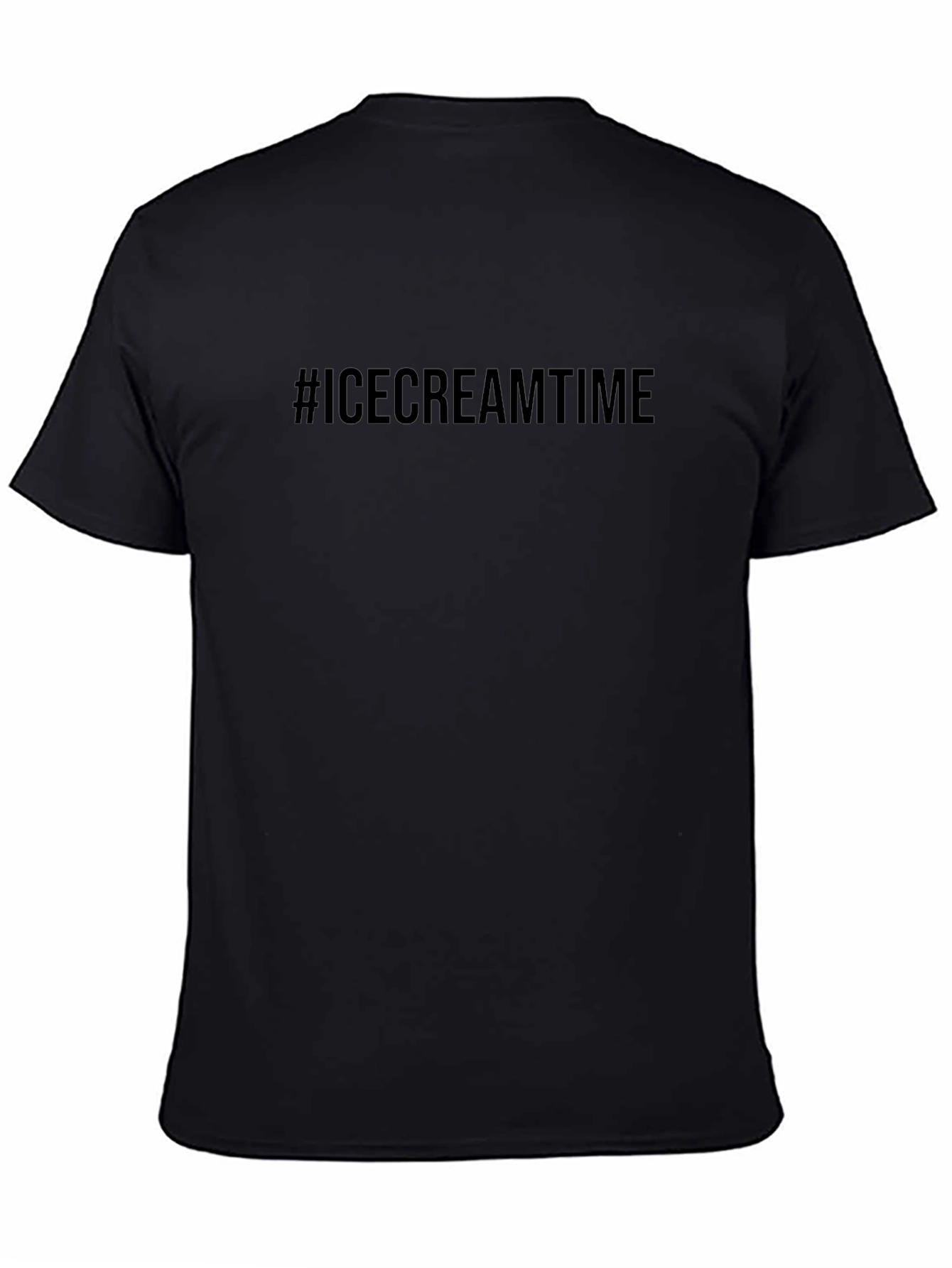 #ICECREAMTIME Black T-Shirt - Cool & Casual Style