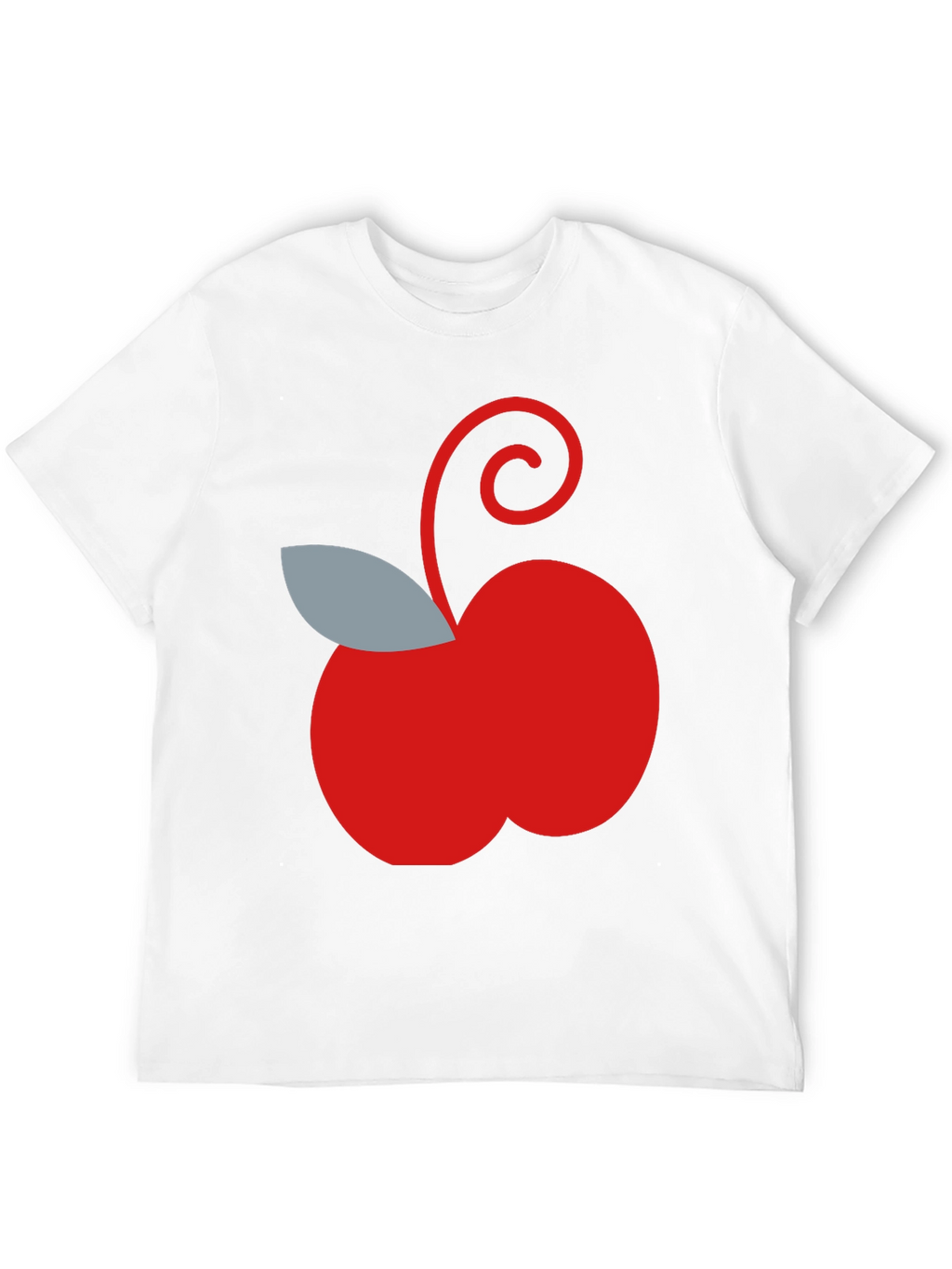 Red Apple Graphic Tee - Casual Black T-Shirt