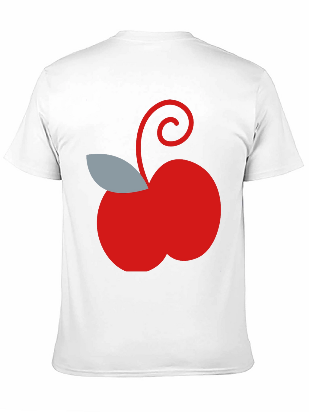 Red Apple Graphic Tee - Casual Black T-Shirt