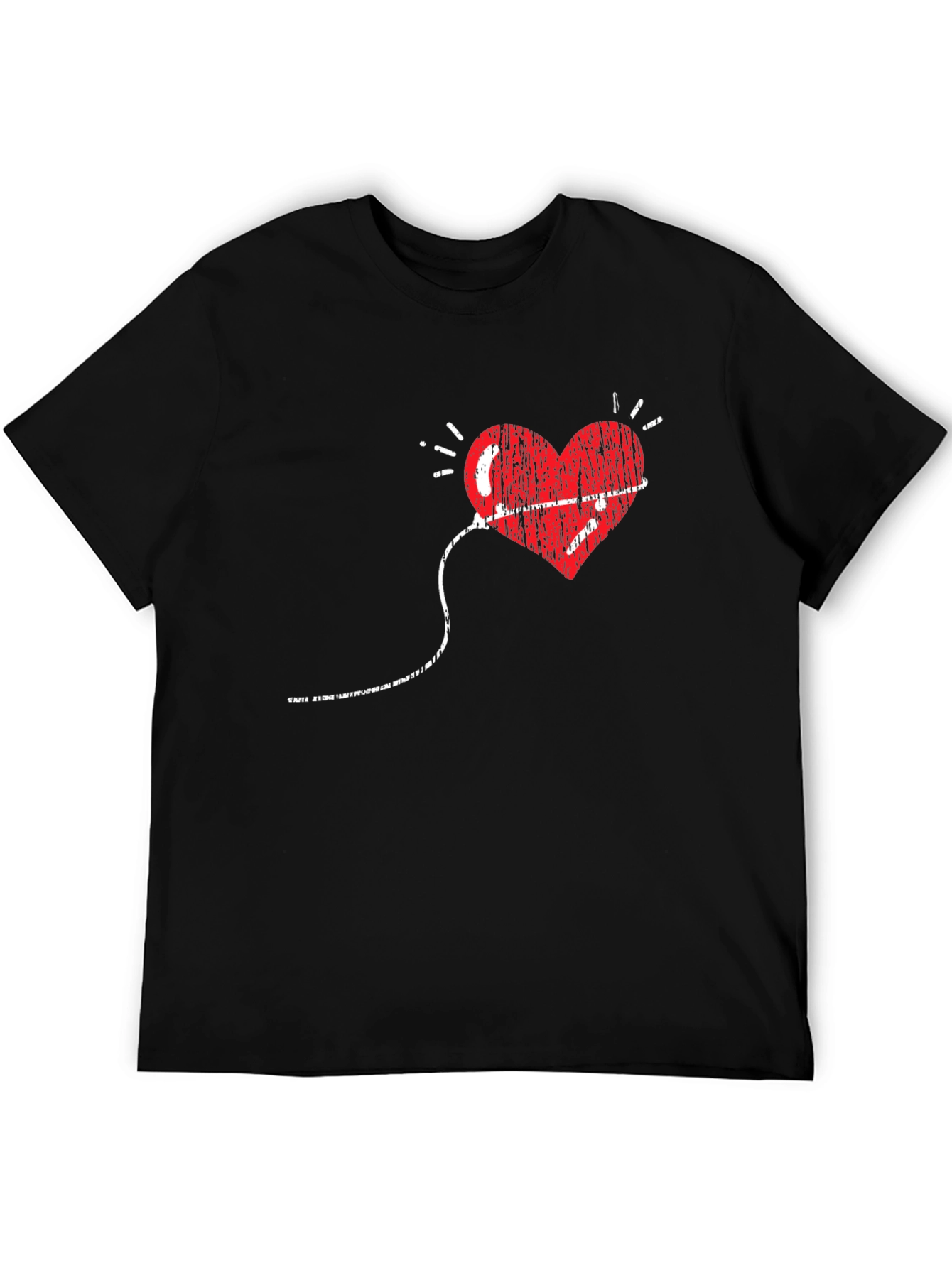 Heart Monitor Graphic Tee - Black