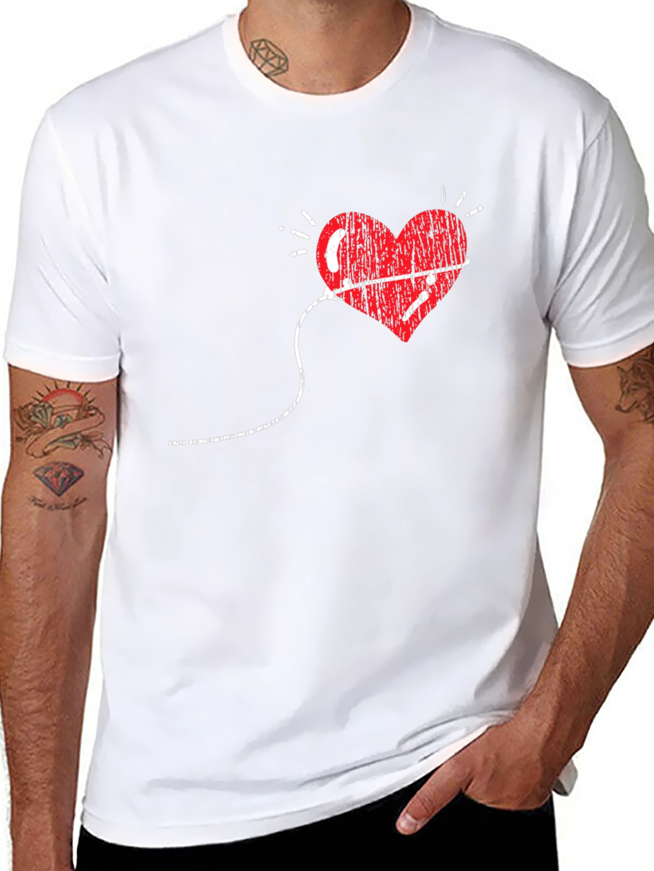 Heart Monitor Graphic Tee - Black