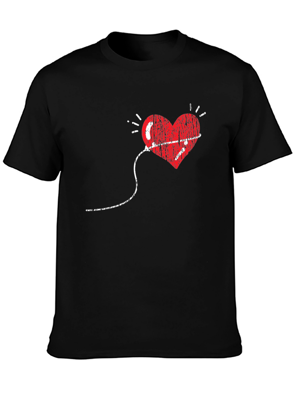 Heart Monitor Graphic Tee - Black