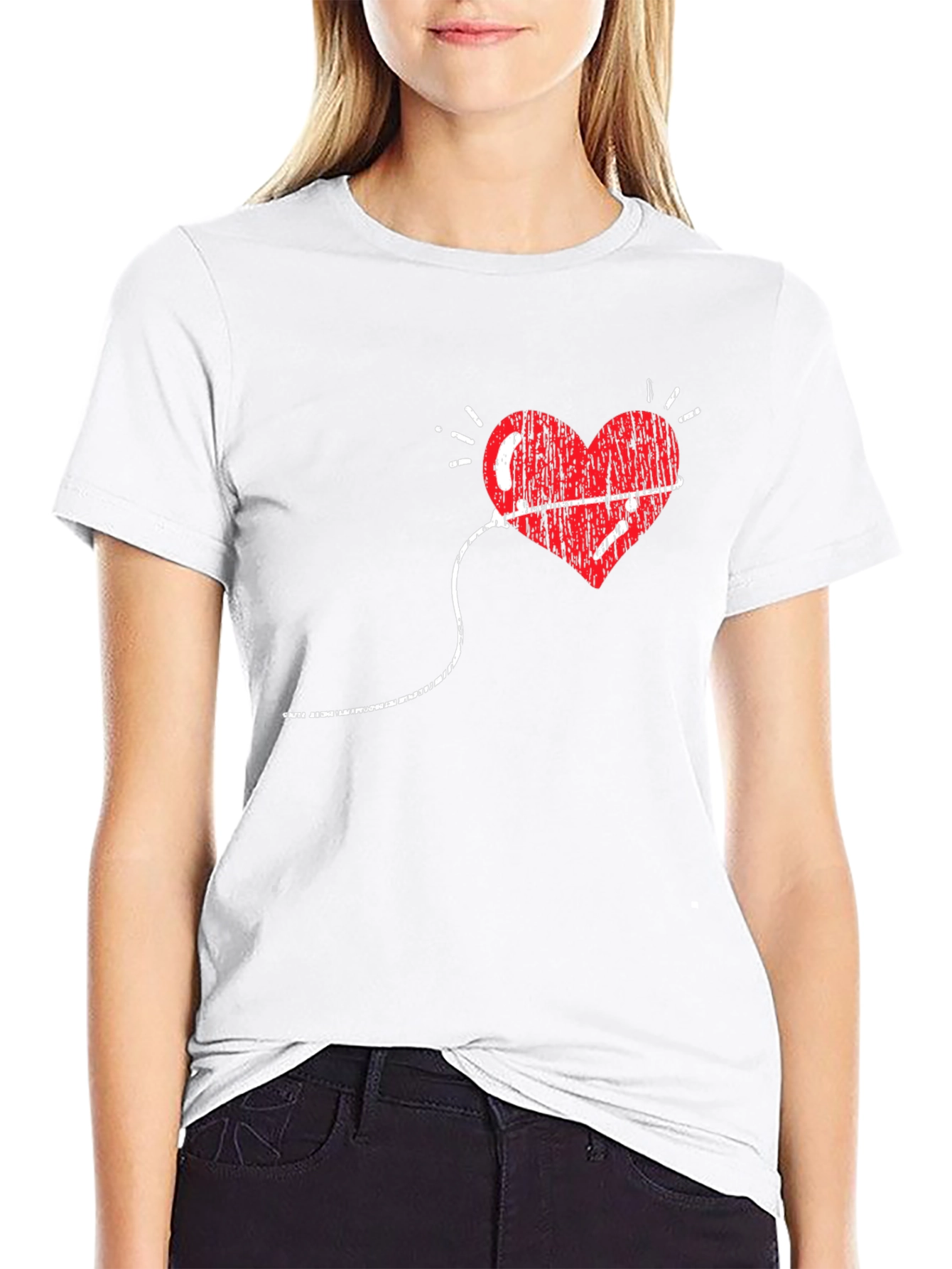 Heart Monitor Graphic Tee - Black