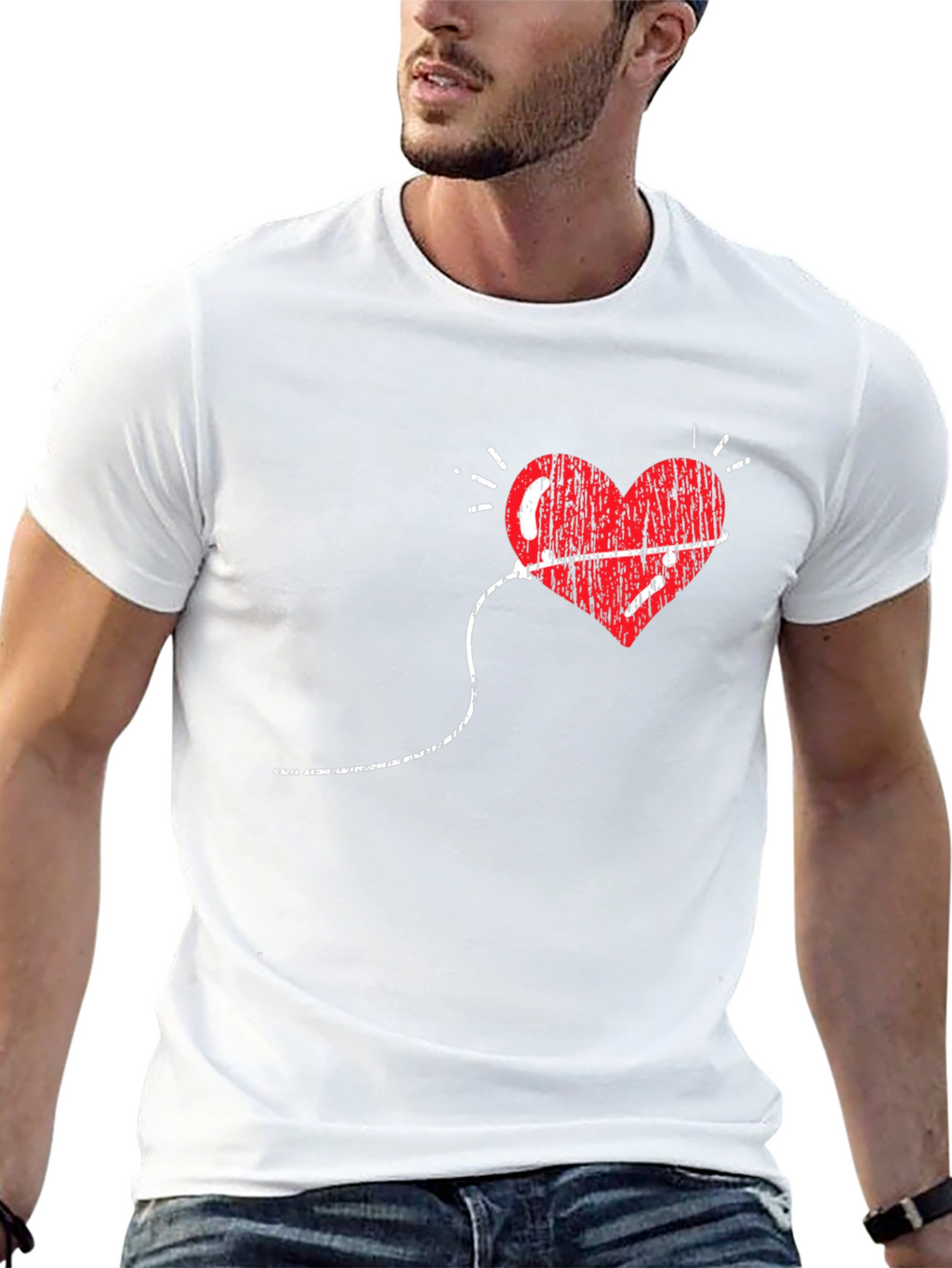Heart Monitor Graphic Tee - Black