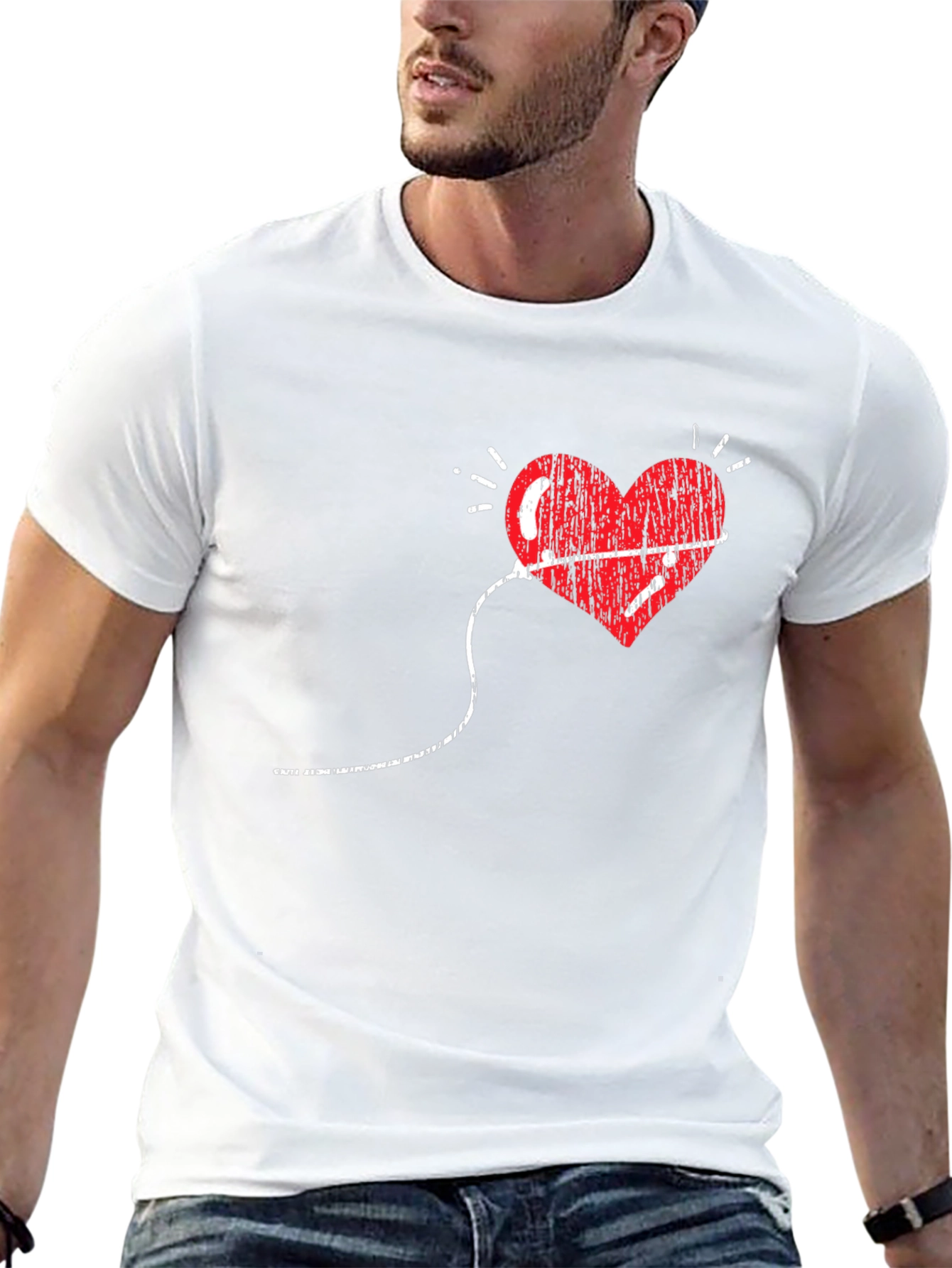 Heart Monitor Graphic Tee - Black