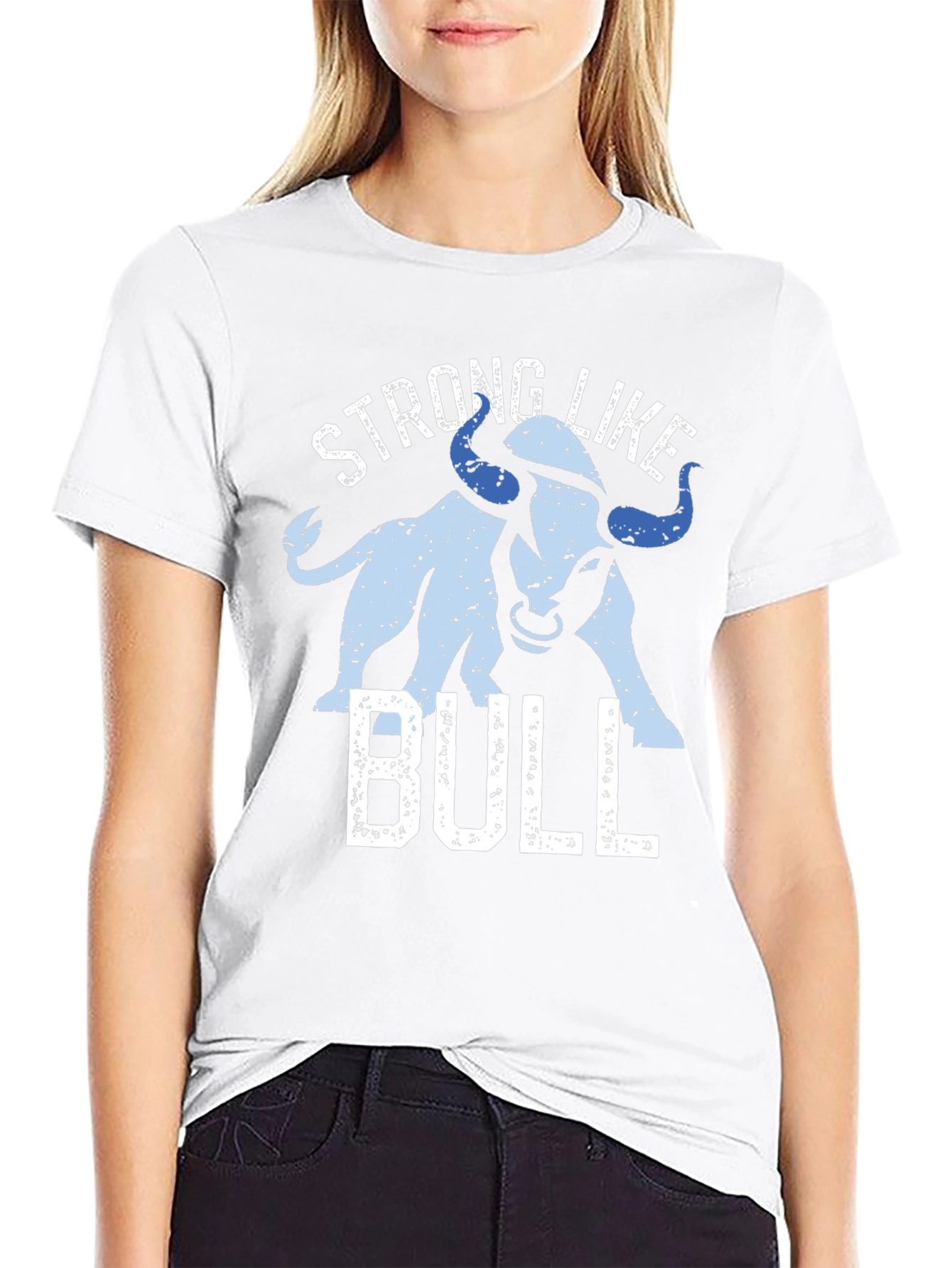 Strong Like Bull Graphic T-Shirt - Black