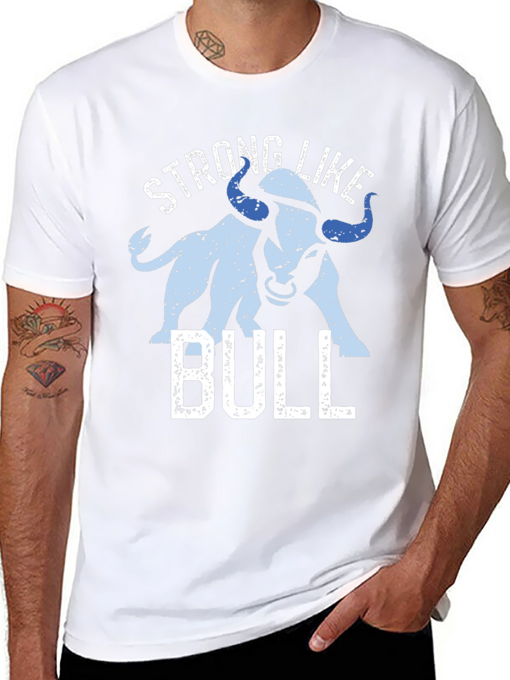 Strong Like Bull Graphic T-Shirt - Black