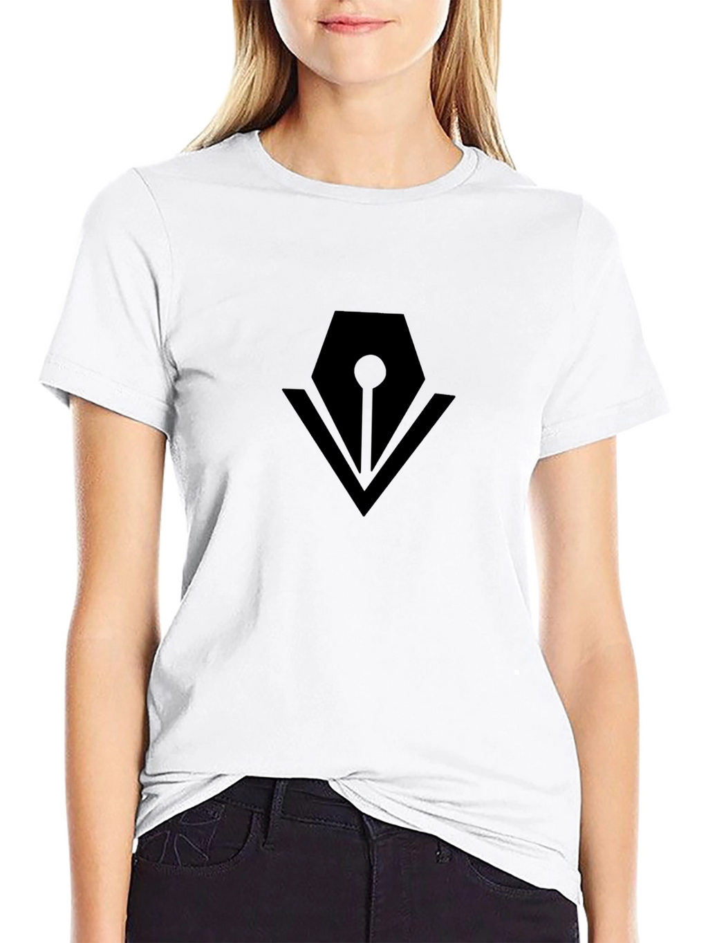 Mens Black Graphic Tee - Pen Logo
