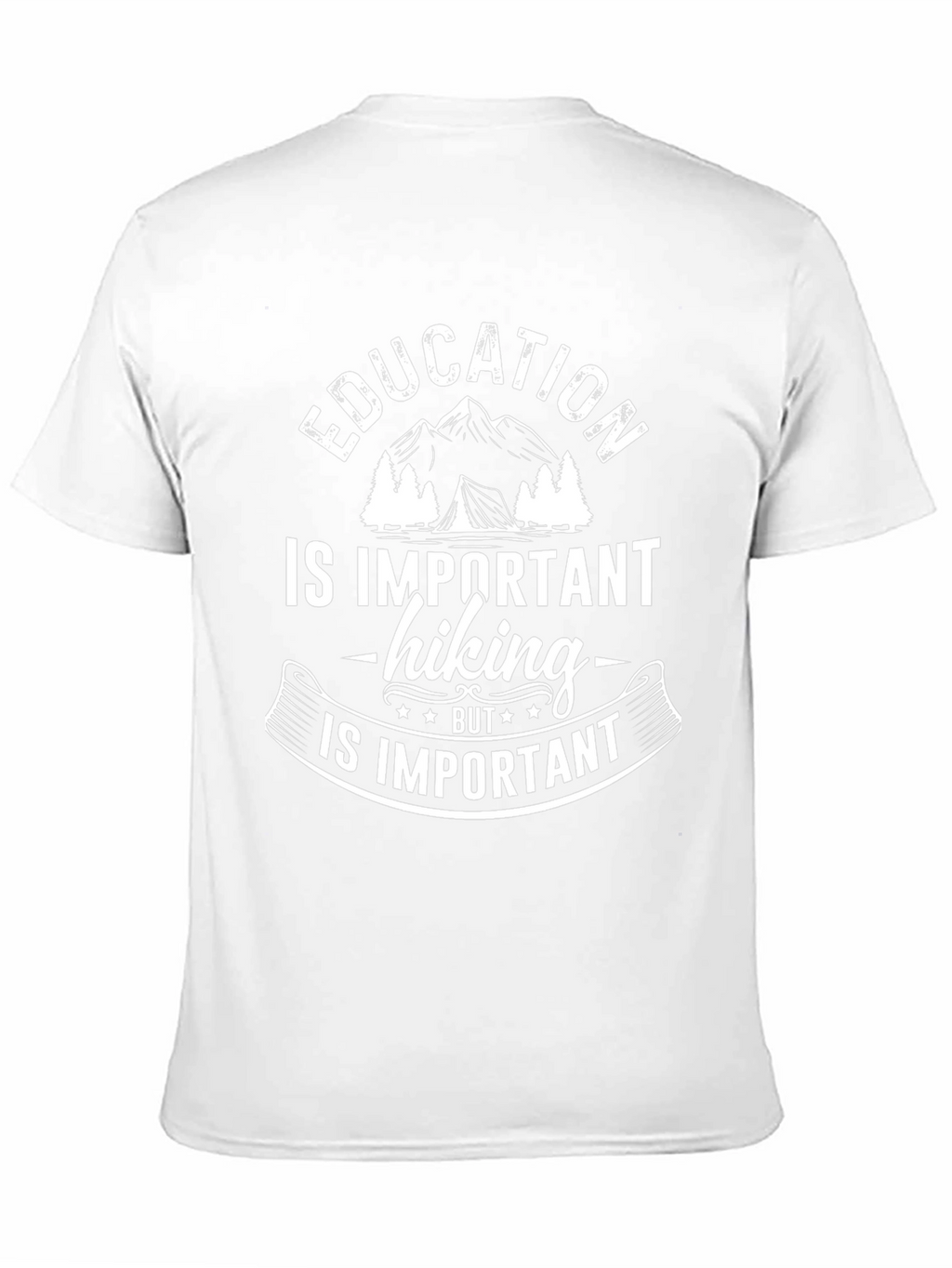 Education Hiking Important Black T-Shirt