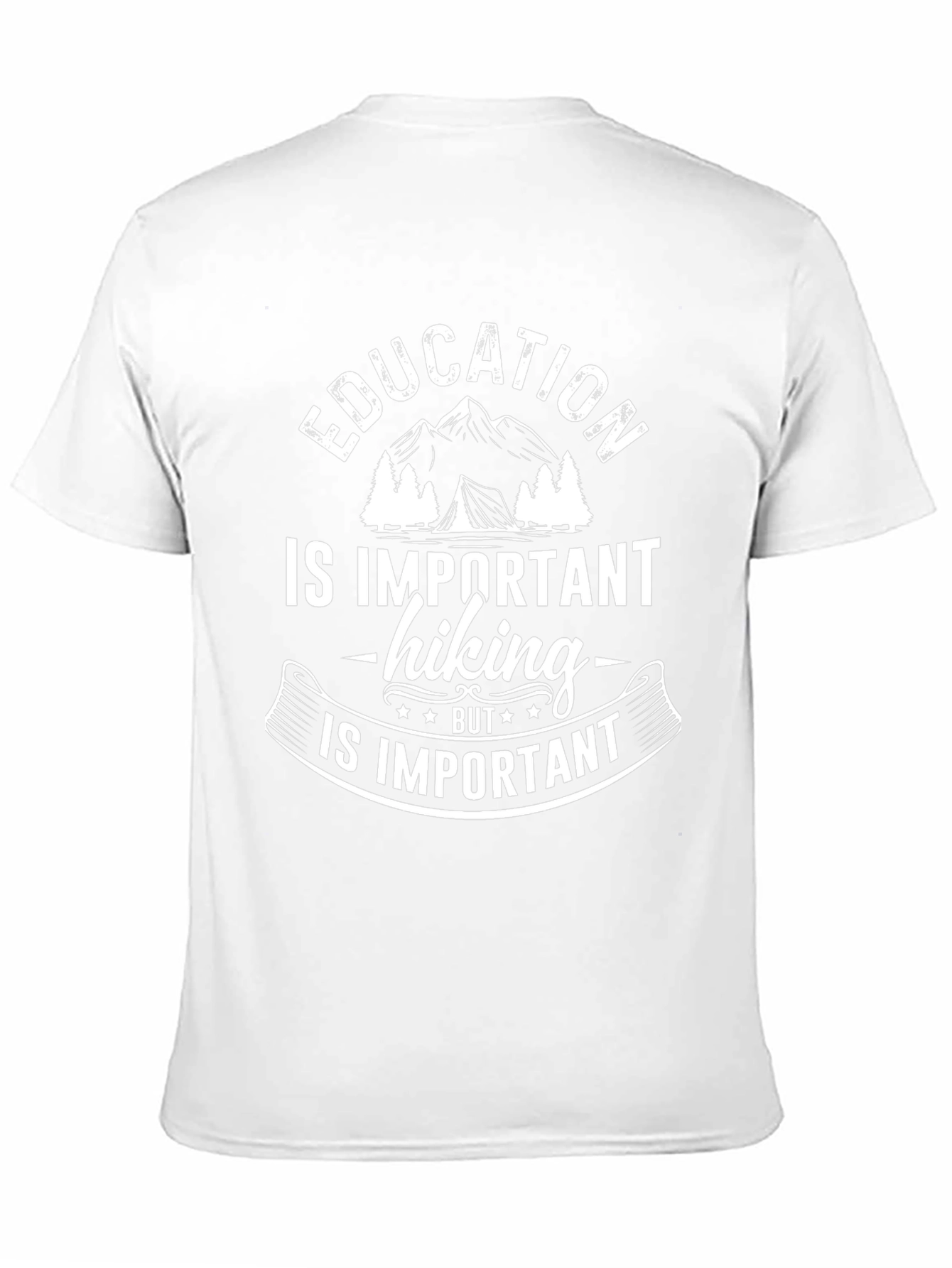 Education Hiking Important Black T-Shirt