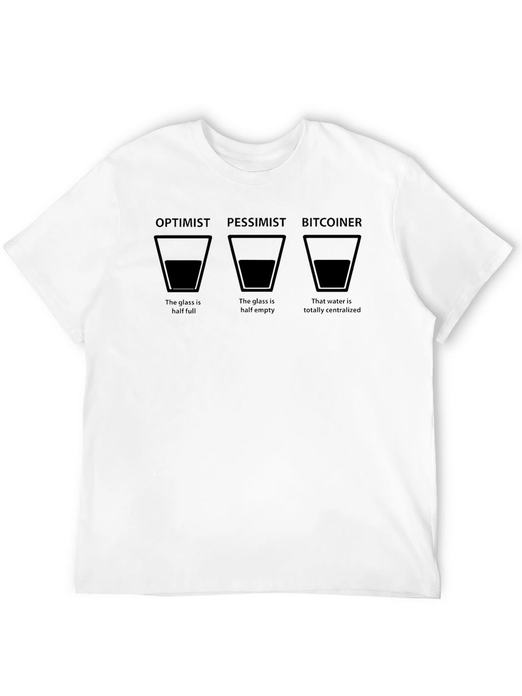 Optimist Pessimist Bitcoiner Graphic T-Shirt