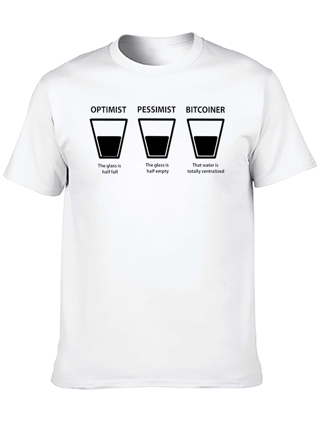 Optimist Pessimist Bitcoiner Graphic T-Shirt
