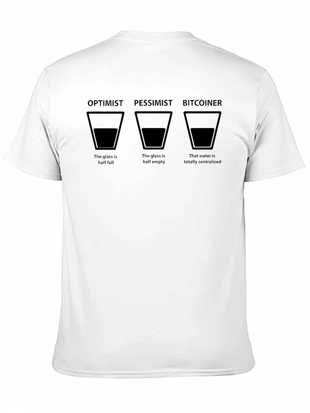 Optimist Pessimist Bitcoiner Graphic T-Shirt