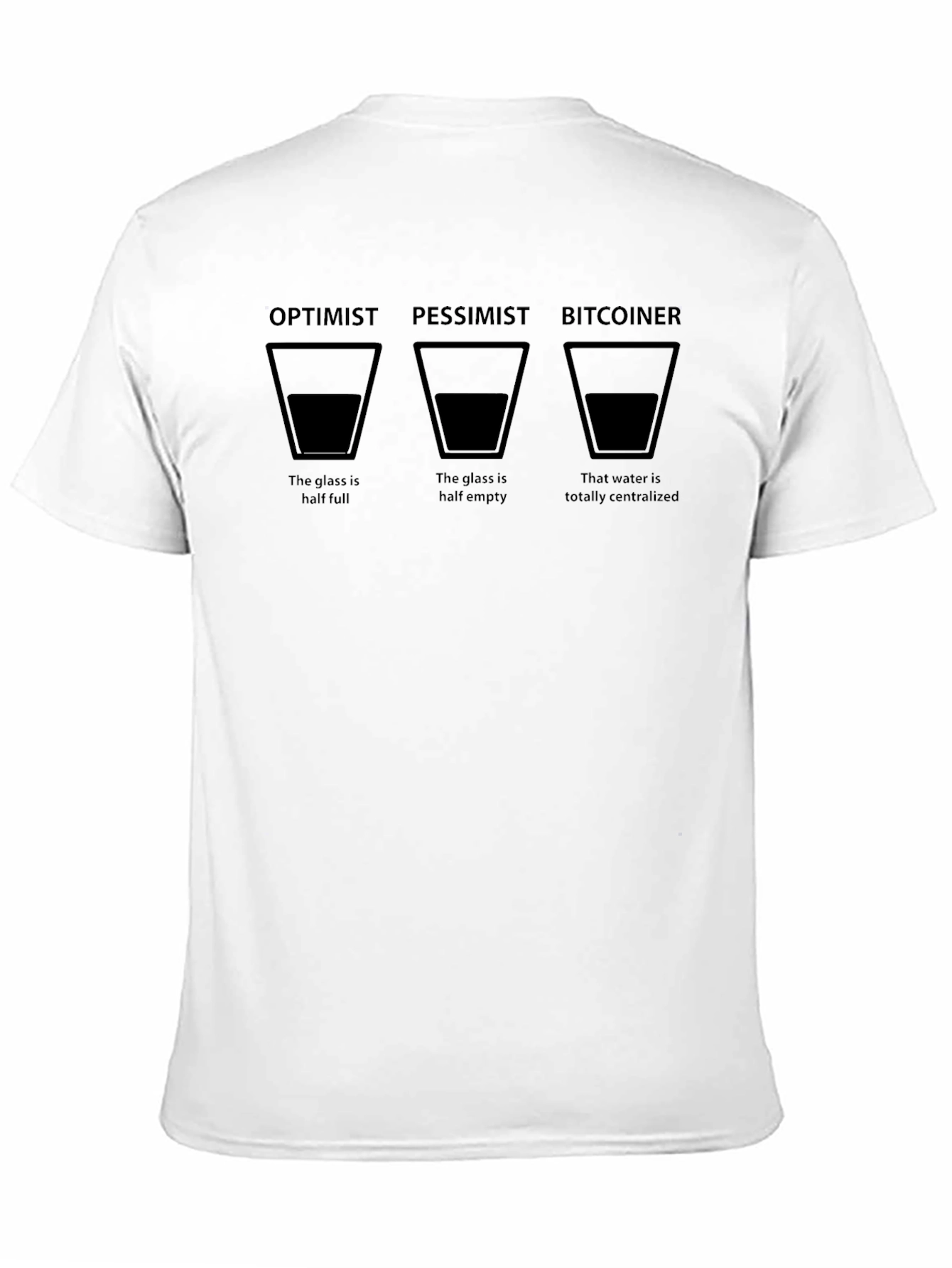 Optimist Pessimist Bitcoiner Graphic T-Shirt