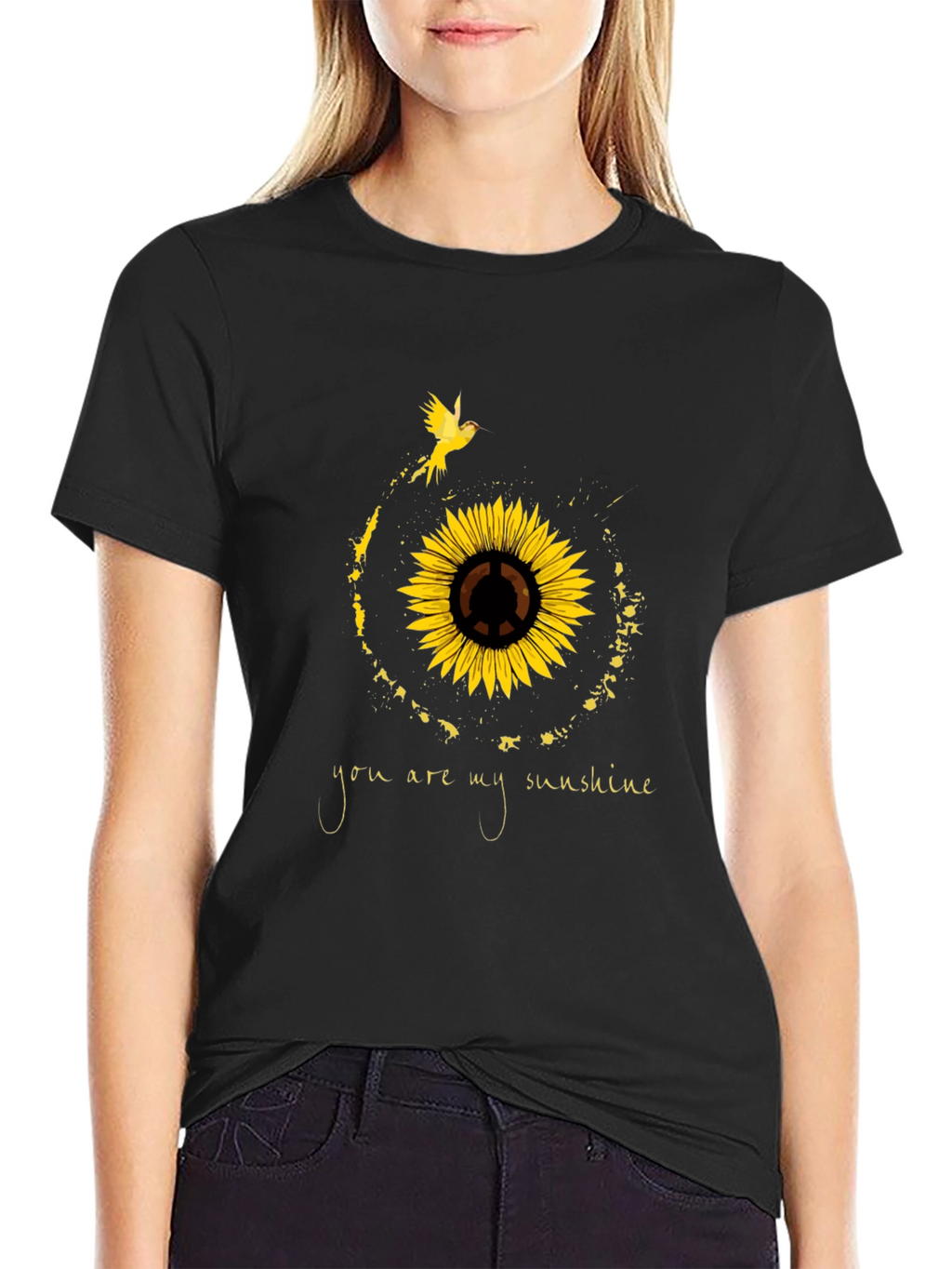 Sunflower Peace Sign T-Shirt - You Are My Sunshine