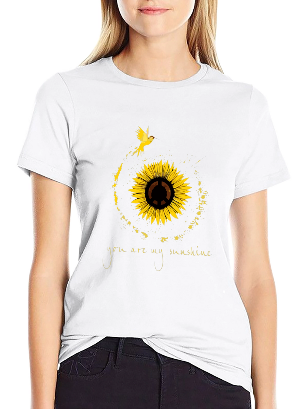 Sunflower Peace Sign T-Shirt - You Are My Sunshine