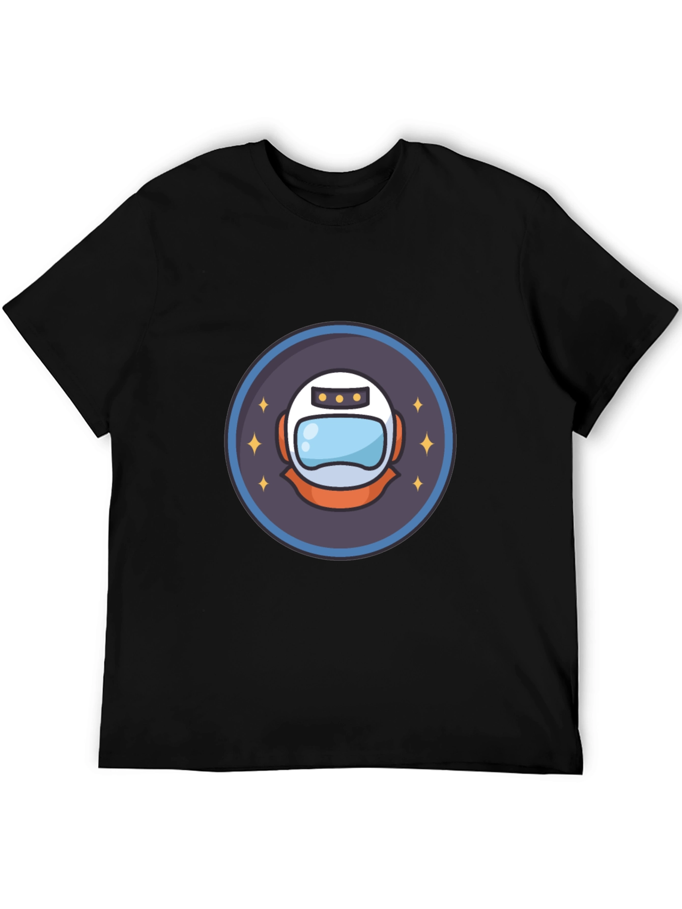 Astronaut Helmet Graphic T-Shirt - Black