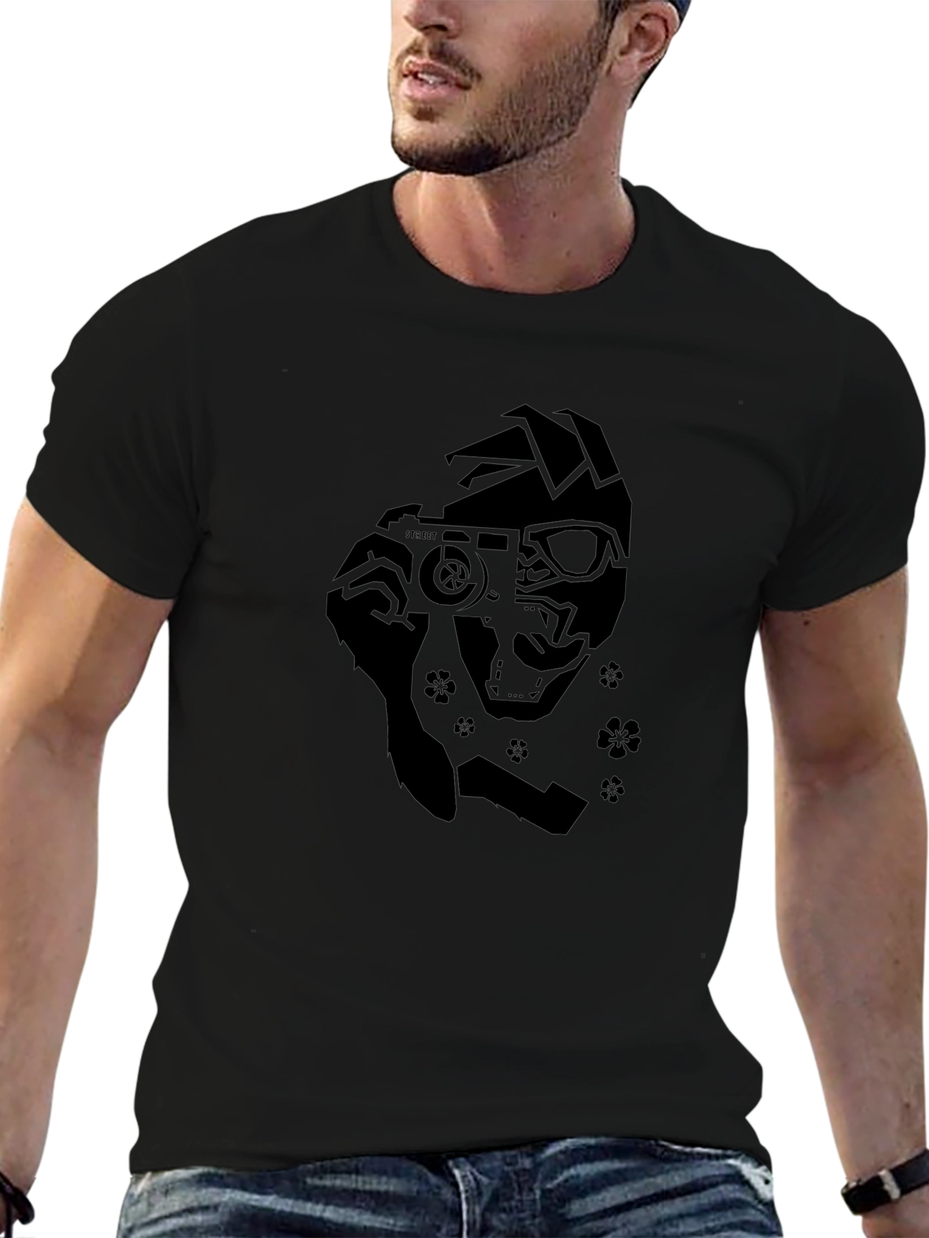 Camera Ninja Graphic Black T-Shirt