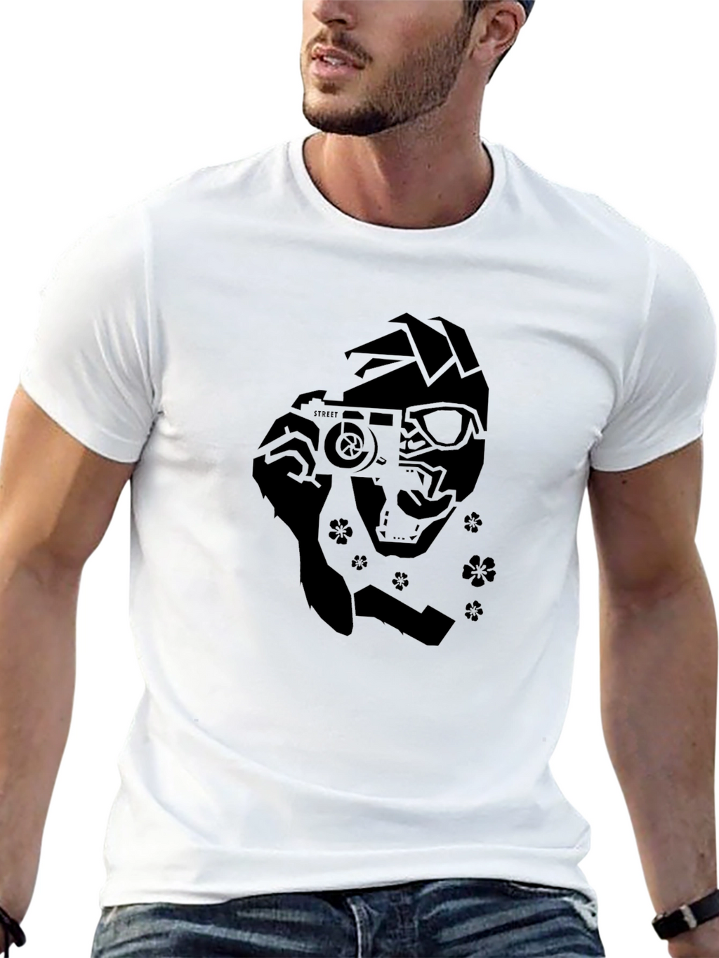 Camera Ninja Graphic Black T-Shirt