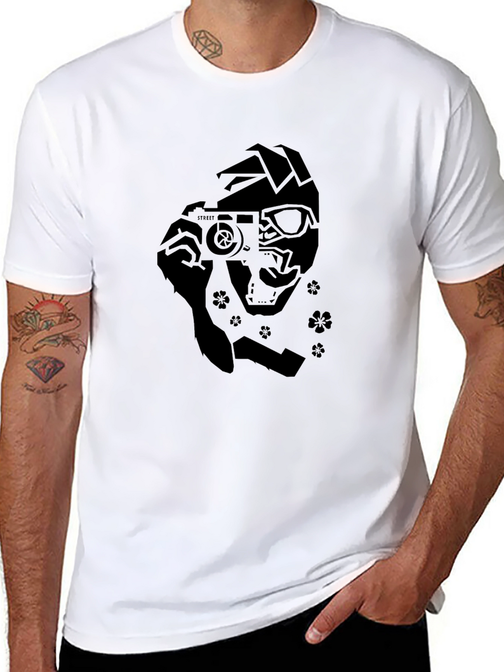 Camera Ninja Graphic Black T-Shirt