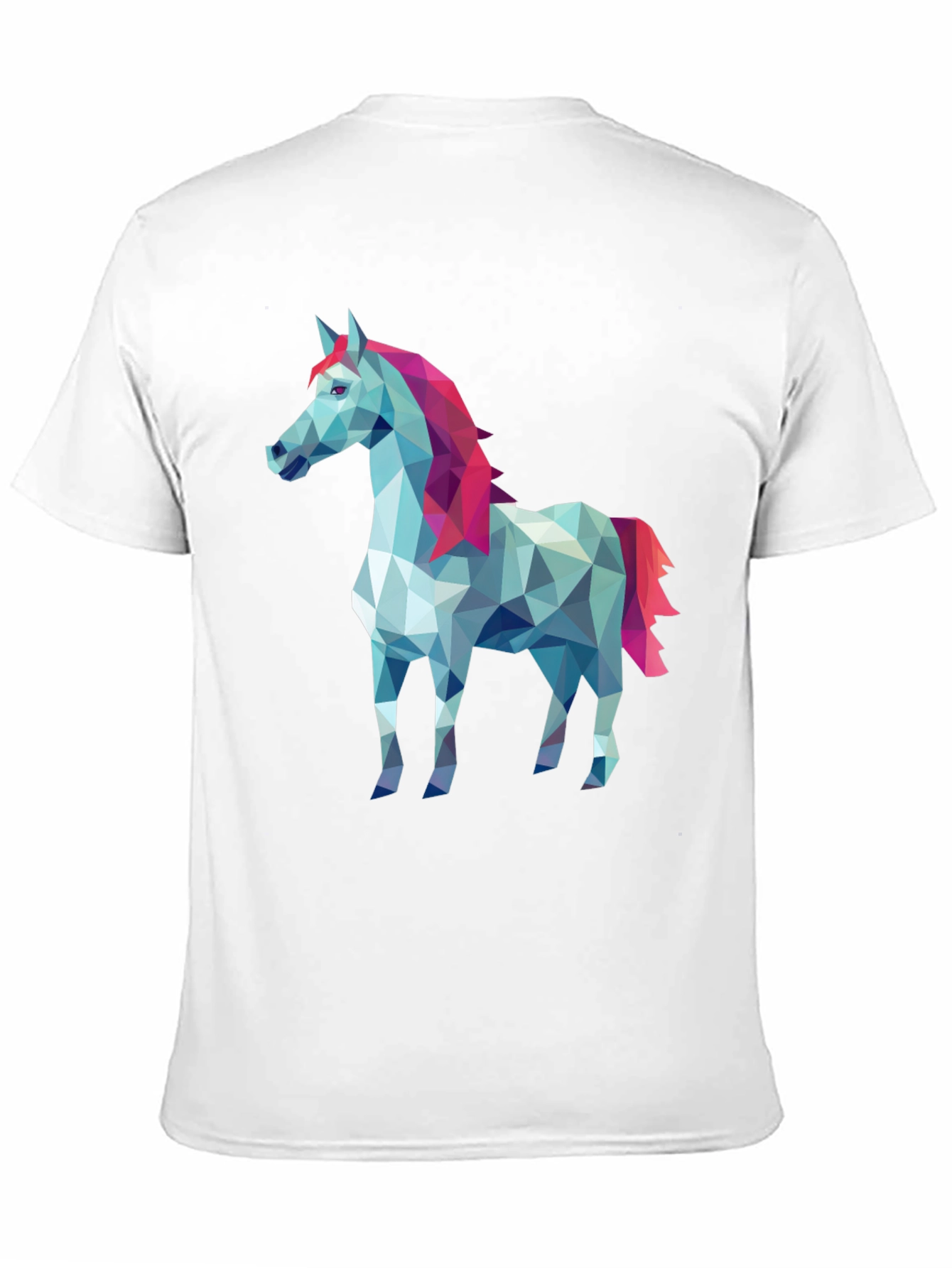 Geometric Horse Graphic Tee - Stylish Mens Black T-Shirt