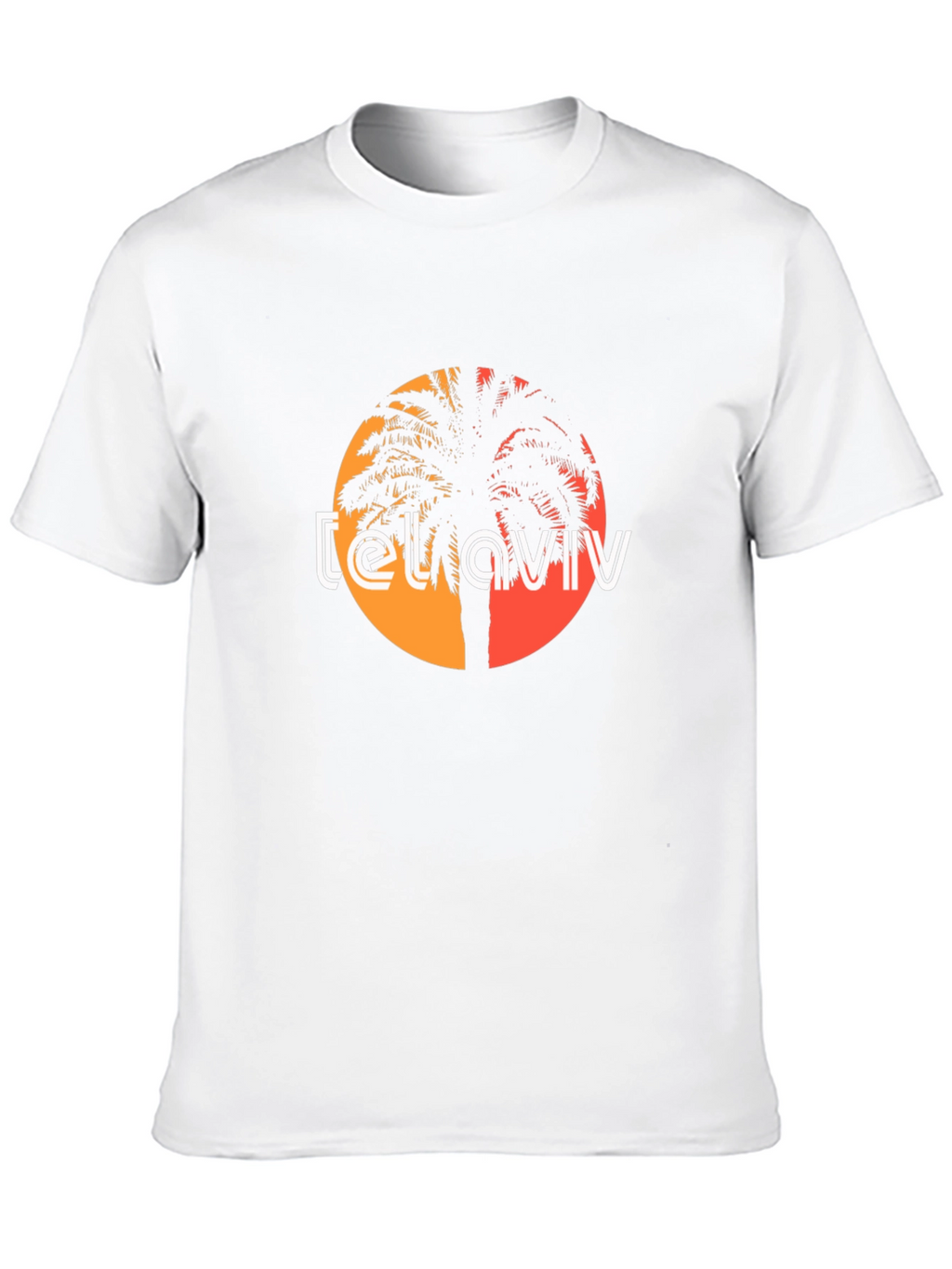 Tel Aviv Palm Tree Graphic Tee - Black