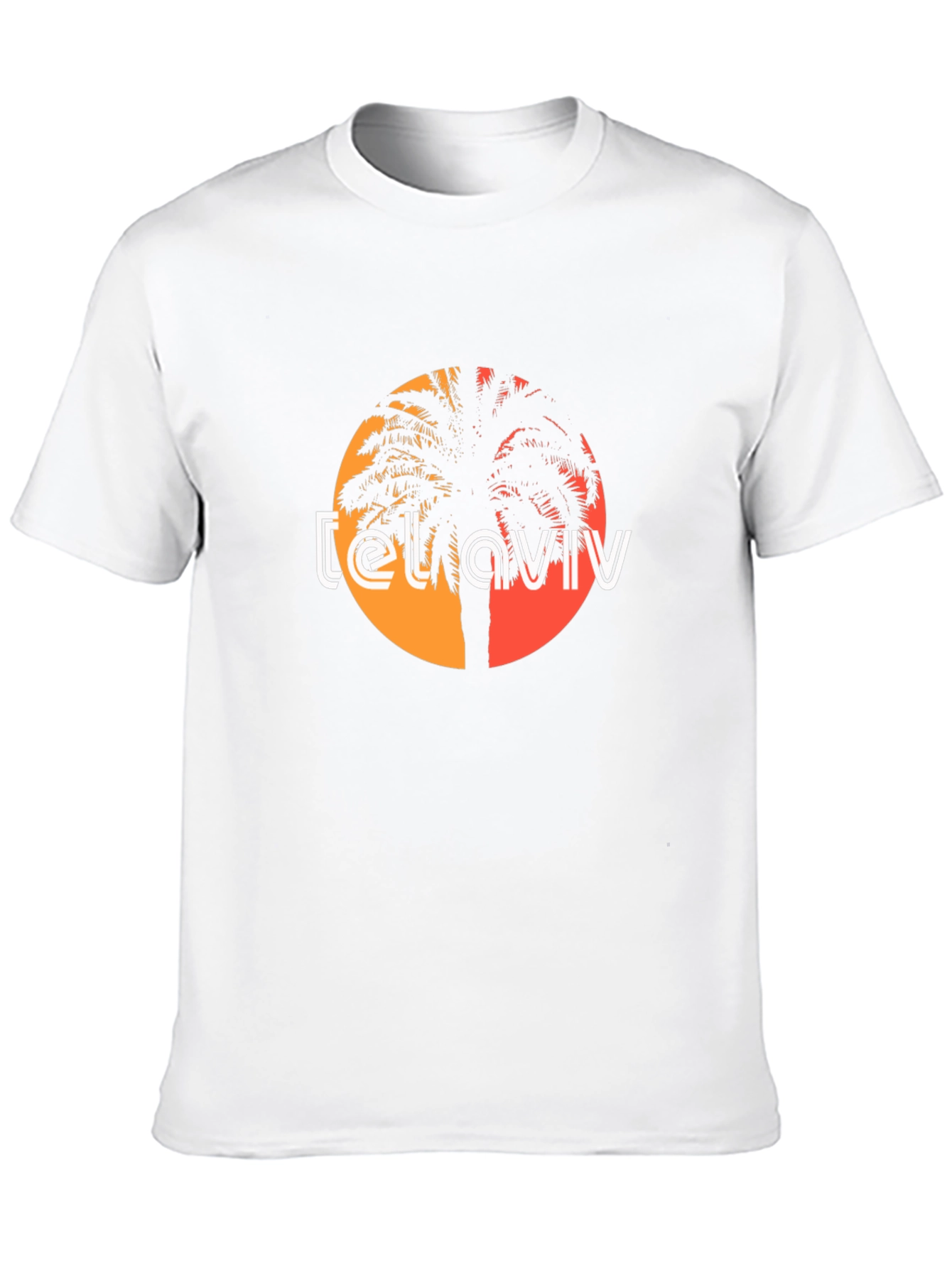 Tel Aviv Palm Tree Graphic Tee - Black