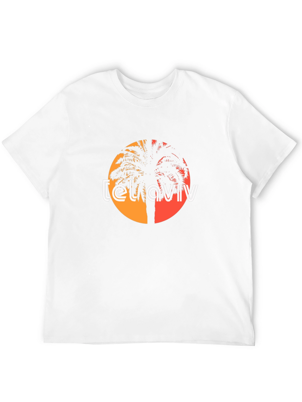 Tel Aviv Palm Tree Graphic Tee - Black