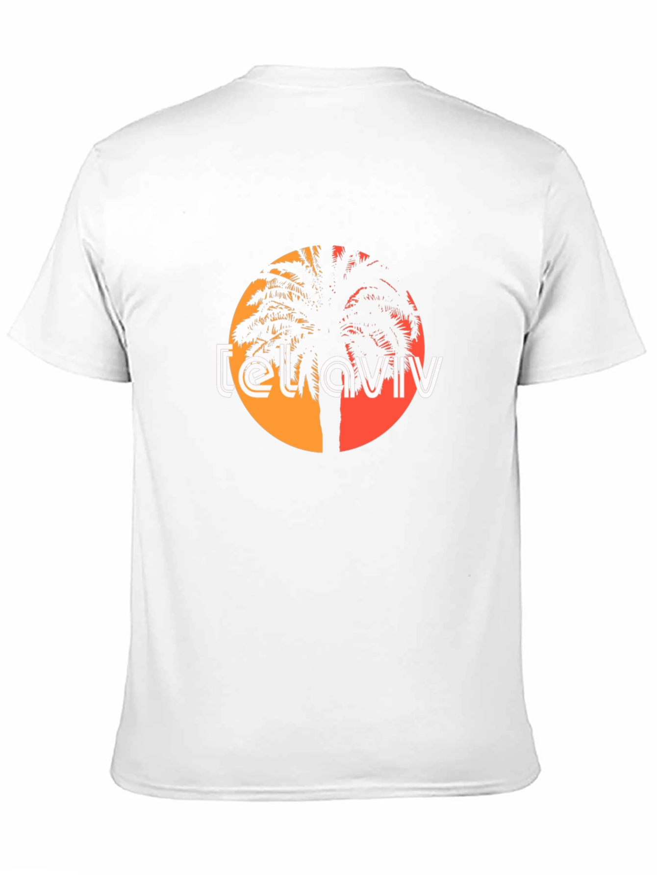 Tel Aviv Palm Tree Graphic Tee - Black