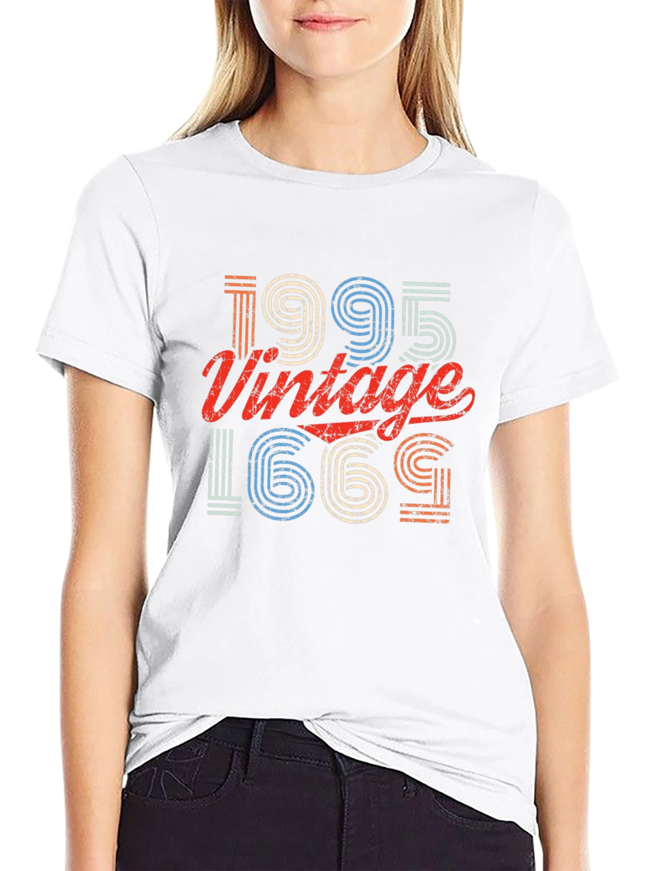 Retro 1995 Vintage Graphic Print T-Shirt