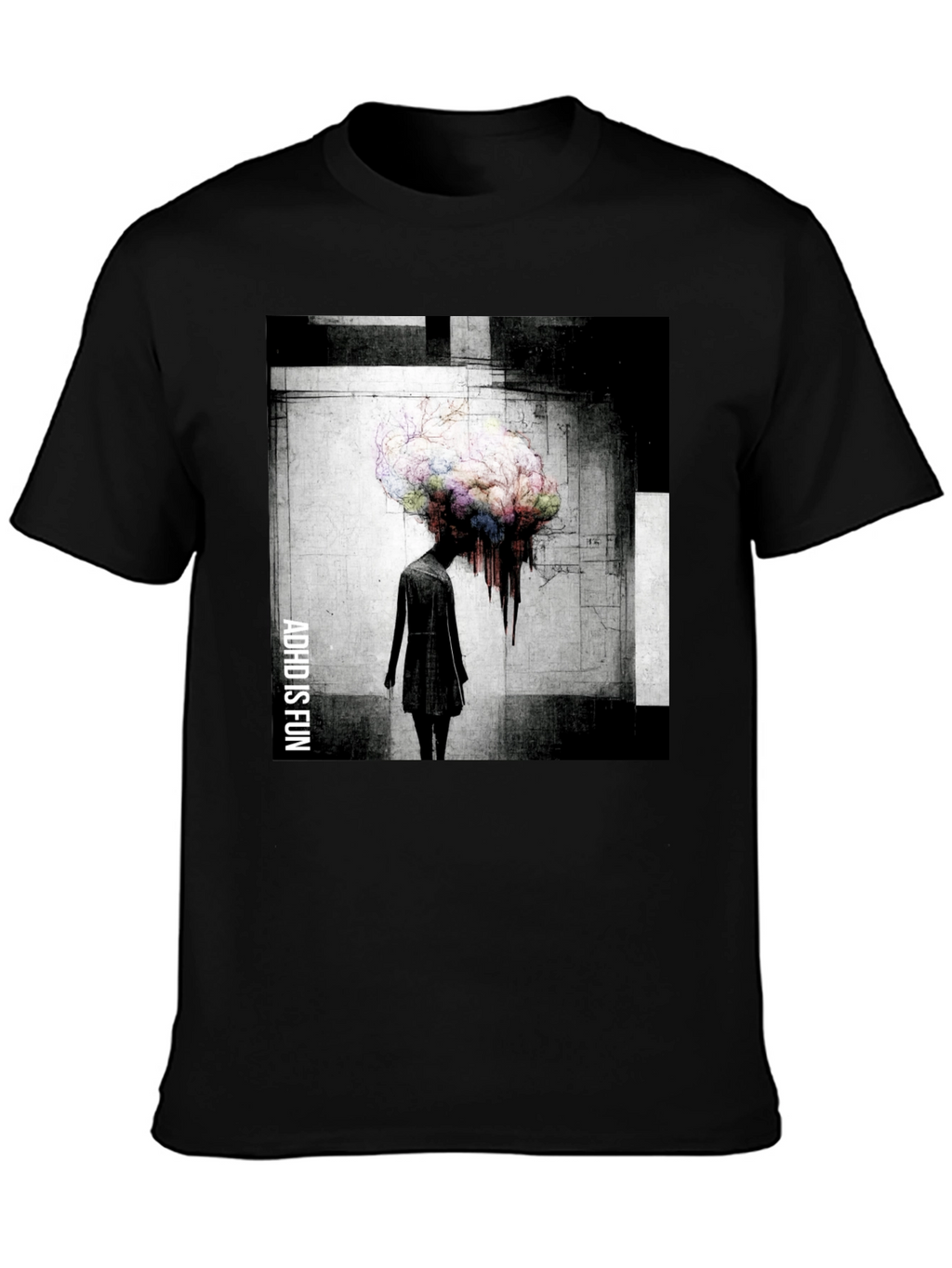 Abstract Brain Graphic Tee - ADHD is Fun