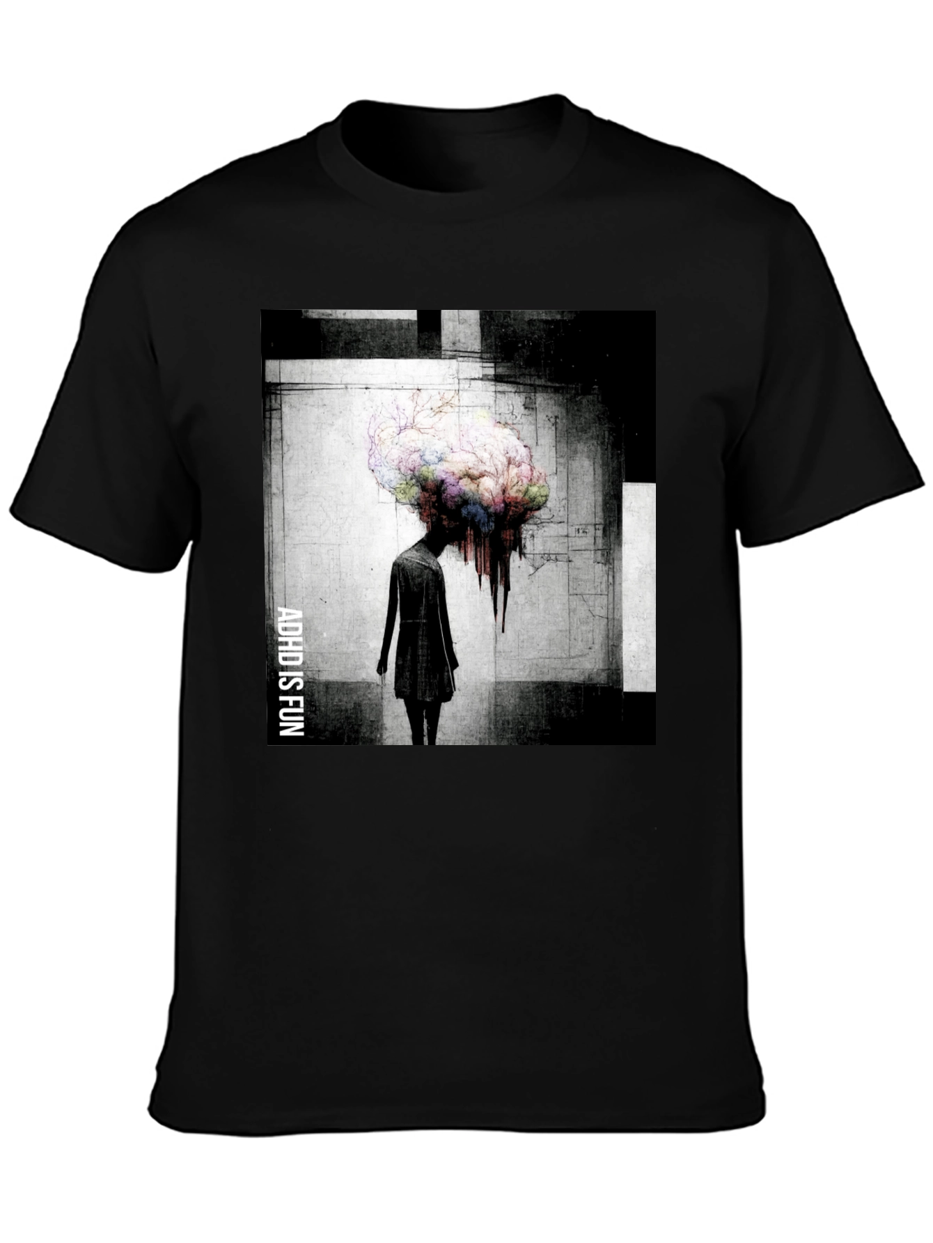 Abstract Brain Graphic Tee - ADHD is Fun