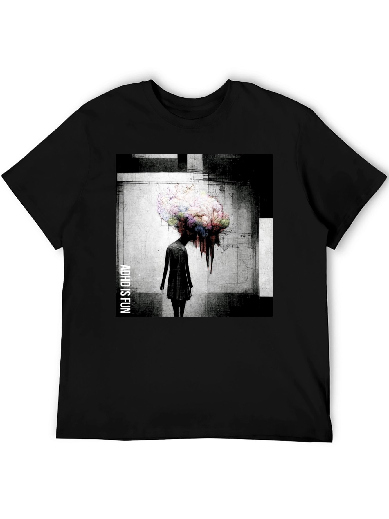 Abstract Brain Graphic Tee - ADHD is Fun