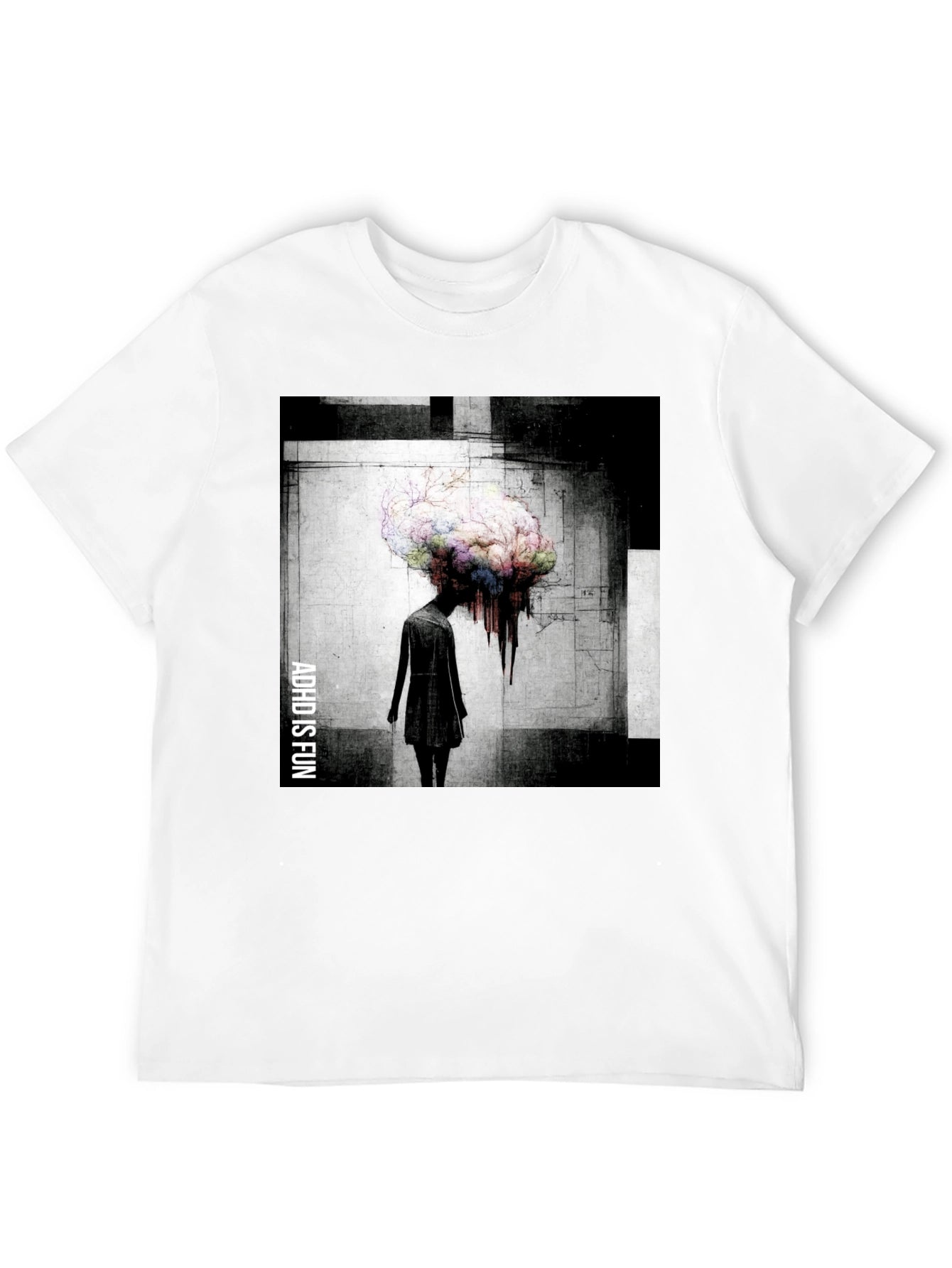 Abstract Brain Graphic Tee - ADHD is Fun