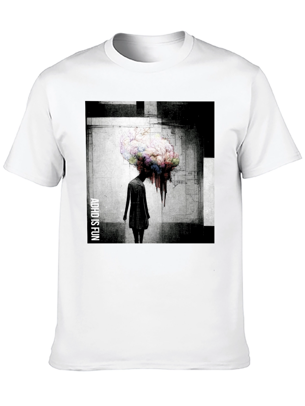 Abstract Brain Graphic Tee - ADHD is Fun