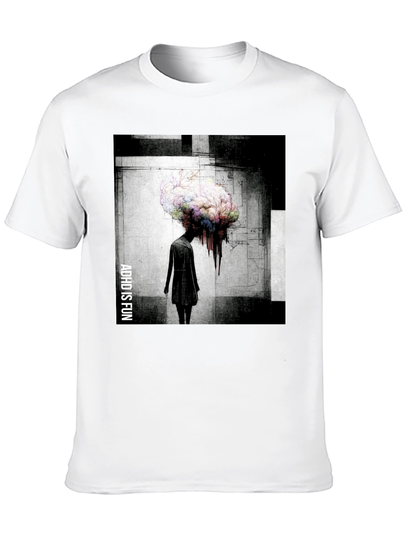 Abstract Brain Graphic Tee - ADHD is Fun