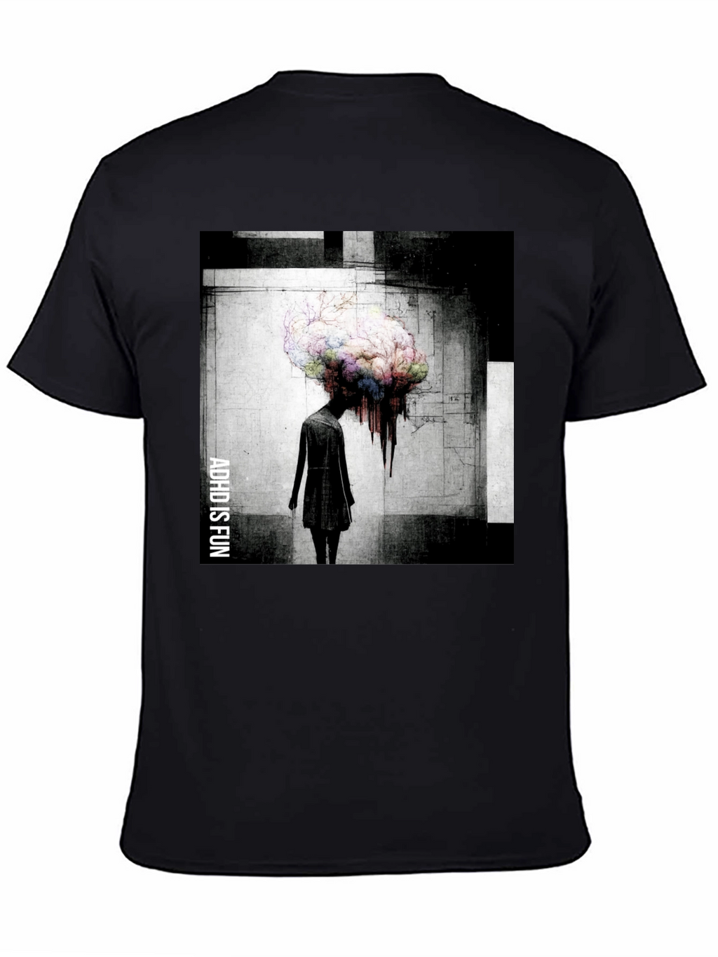 Abstract Brain Graphic Tee - ADHD is Fun