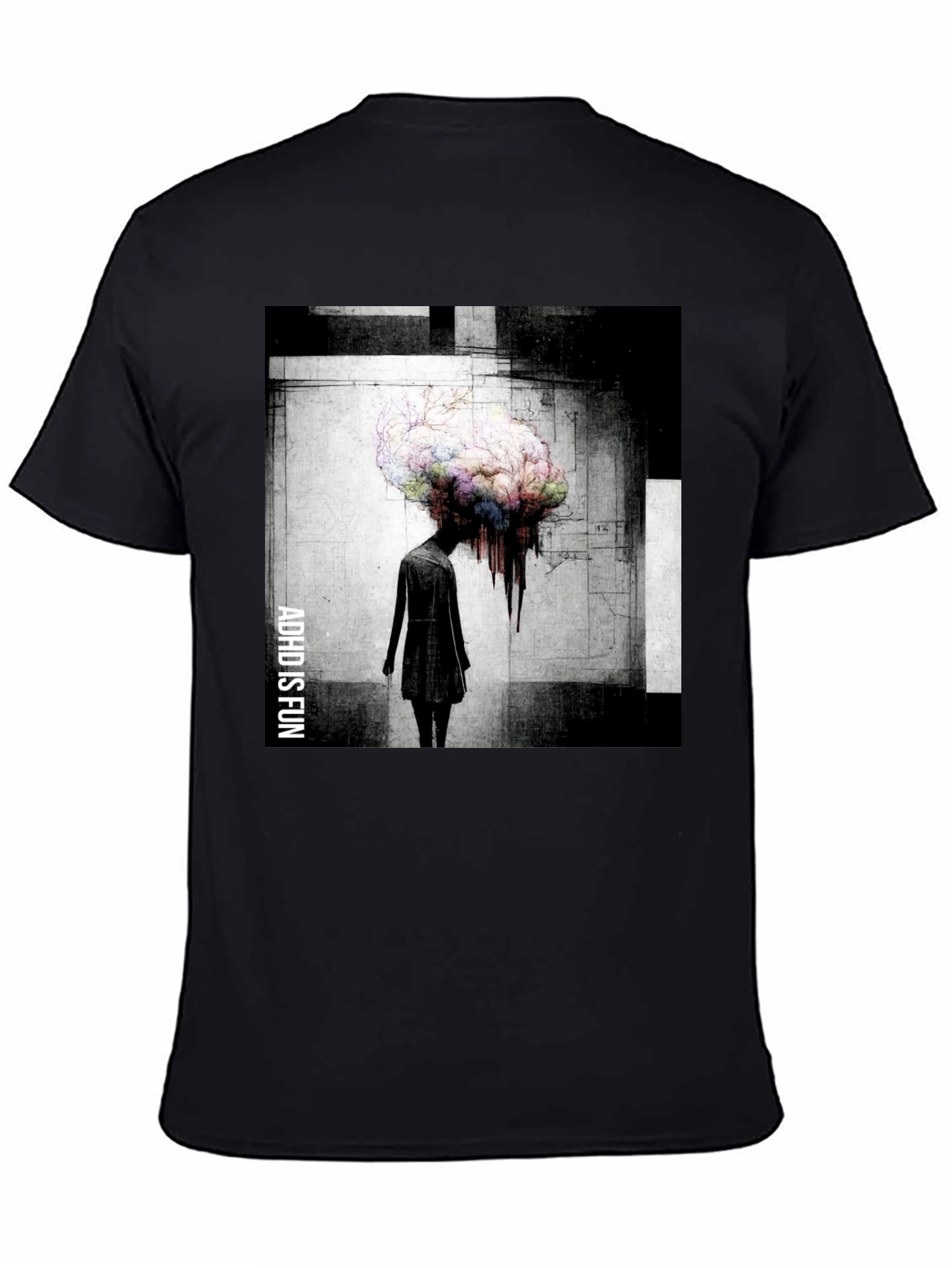 Abstract Brain Graphic Tee - ADHD is Fun