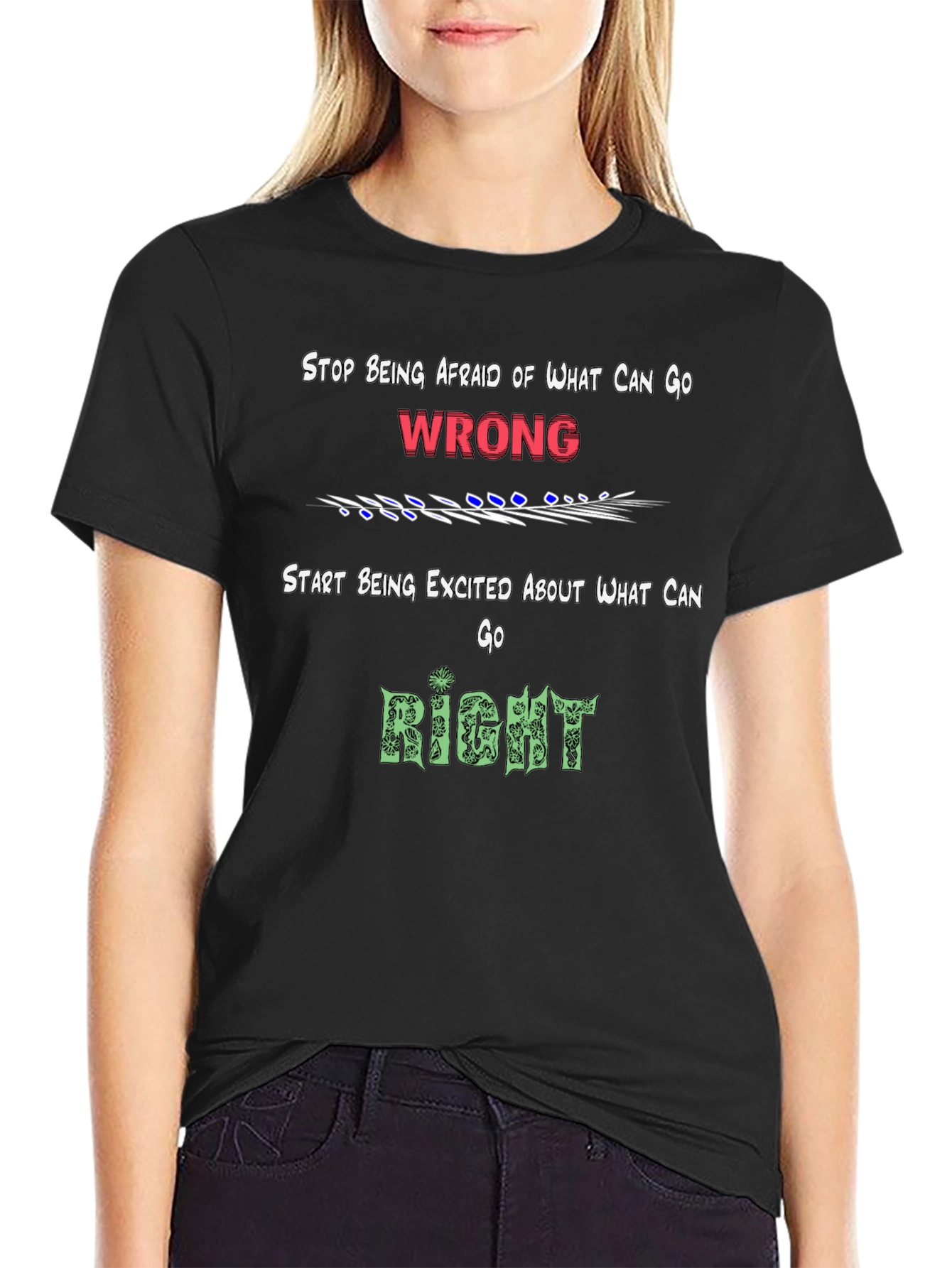 Motivational Graphic Tee - Focus on the Right!