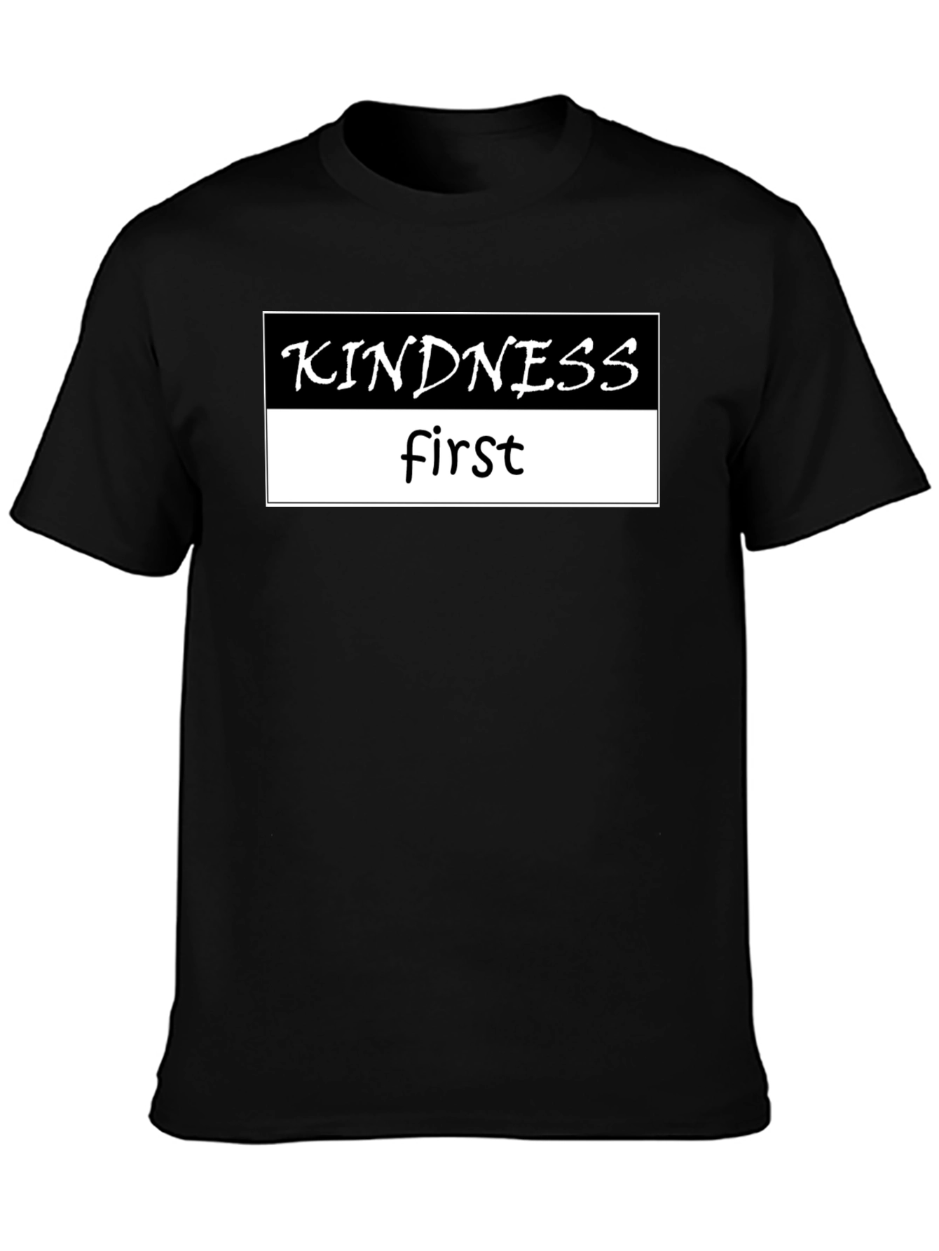 Kindness First Black Graphic Tee