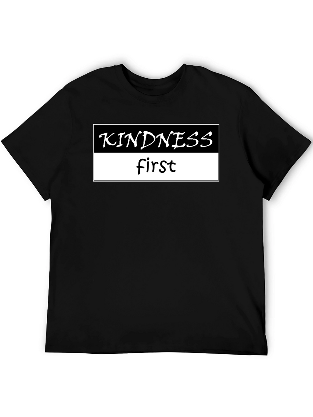 Kindness First Black Graphic Tee