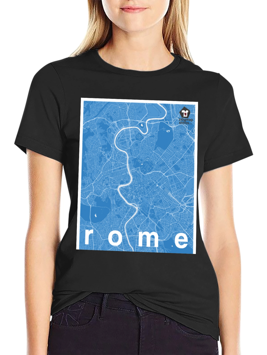 Rome City Map Graphic T-Shirt