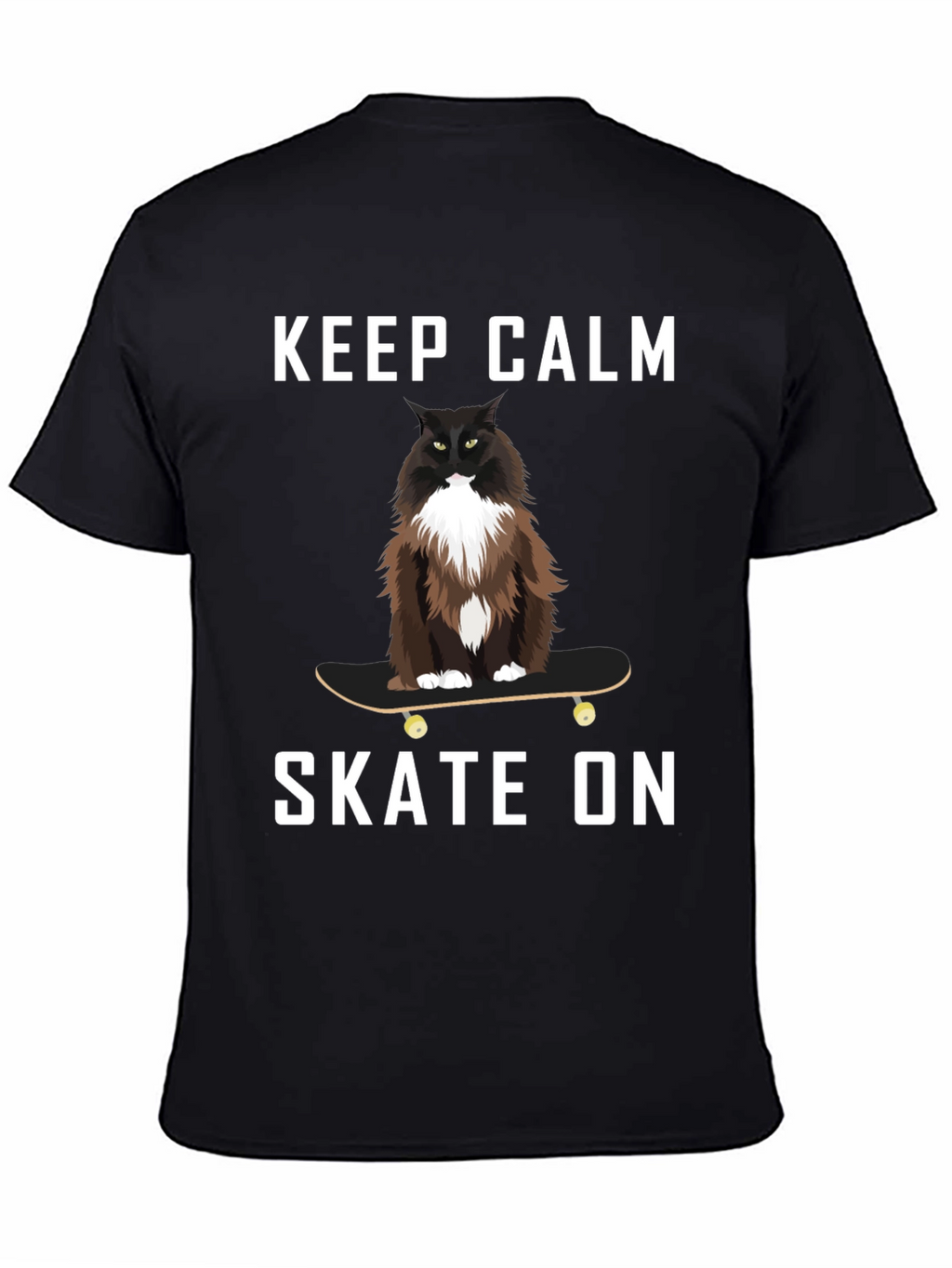 Keep Calm Skate On Cat T-Shirt